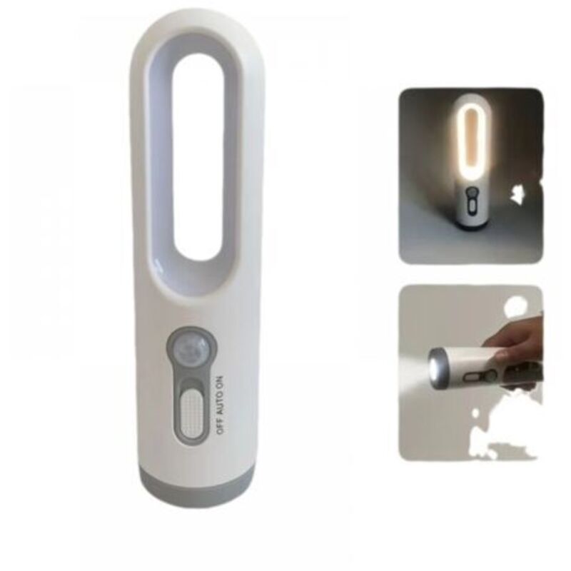 [niemals Verwendet] Tragbares 2-in-1-led-nachtlicht Zum Schutz Der Augen, Geeignet Für Schlafzimmer, Badezimmer, Zum Lesen, Camping, Weiß