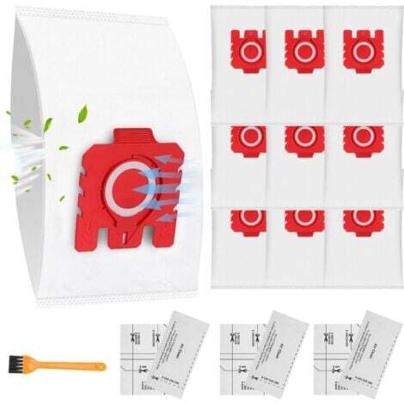 [niemals Verwendet] Packung Mit 10 Gn-staubsaugerbeuteln, Kompatibel Mit Classic C1 Complete, C2 Complete, C3, S2-serie, Ersatzstaubbeutel Mit 3 Motorschutzvorrichtungen Und 3 Abluftfiltern