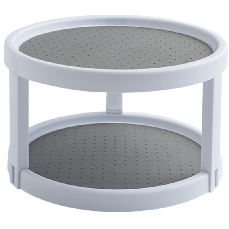 [niemals Verwendet] 2-stöckiges, Rutschfestes Gewürzregal Mit 360°-drehteller (25 Cm Durchmesser) Für Speisekammer, Küche Und Arbeitsplatte