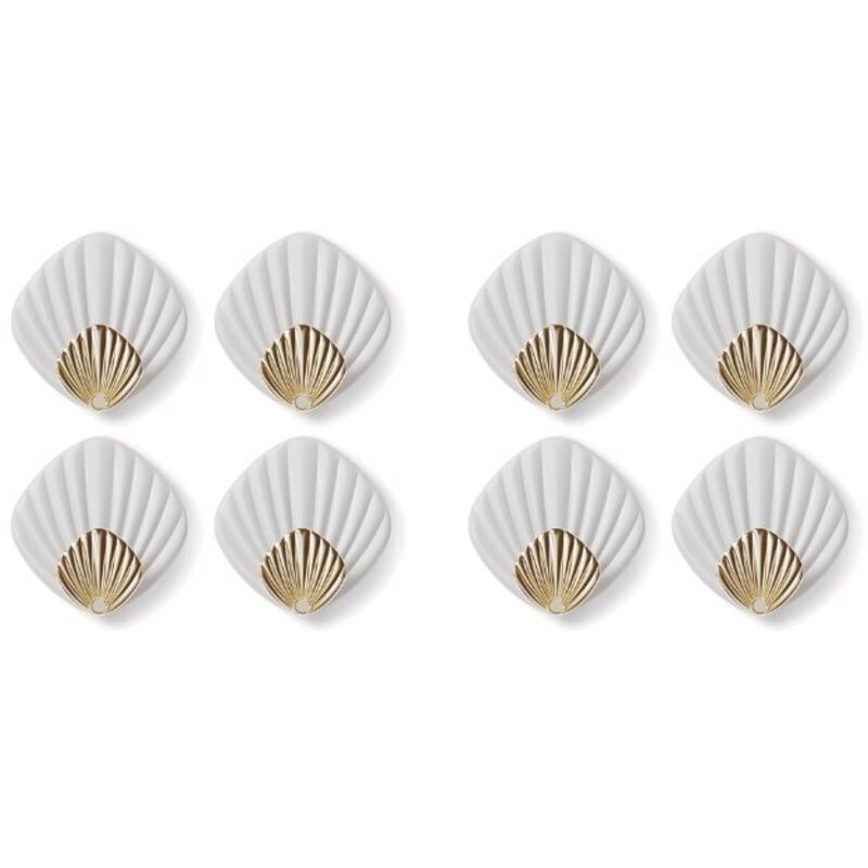[niemals Verwendet] Selbstklebende Wandhaken, 8-teiliges Set Muschelförmiger Küchenhandtuchhaken, Selbstklebende Wandhalterung Für Küche, Bad, Büro, Kleiderschrank