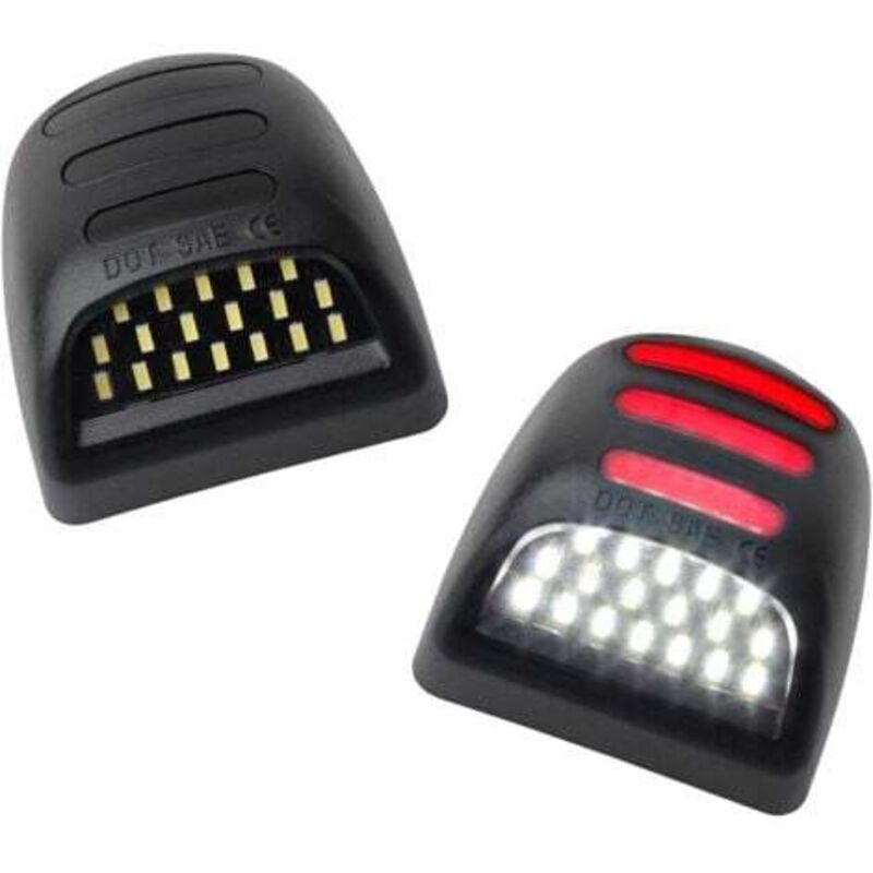 [niemals Verwendet] Set Mit 2 Led-kennzeichenleuchten Mit Roter Oled-neonröhre, Kompatibel Mit Chevy Silverado, Suburban, Tahoe, Gmc Sierra 1500, 2500, 3500 Hd, Escalade Ext, Weißes 6500k