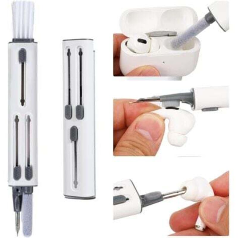 [niemals Verwendet] 4-in-1 Tastaturreinigungsset, Multifunktionales Reinigungsset Mit Weicher Bürste Für Ladeanschlüsse Von Handys, Kopfhörern, Ipods, Iphones, Ipads Und Laptops (weiß)