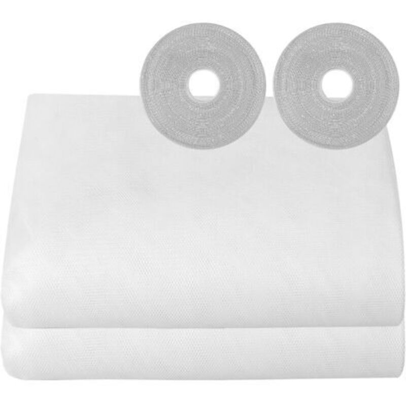 [niemals Verwendet] (weiß) Fenster-moskitonetz, 2er-pack, 150 X 200 Cm, Verstellbar, Selbstklebend, Insektenschutzgitter, Abnehmbares Moskitonetz