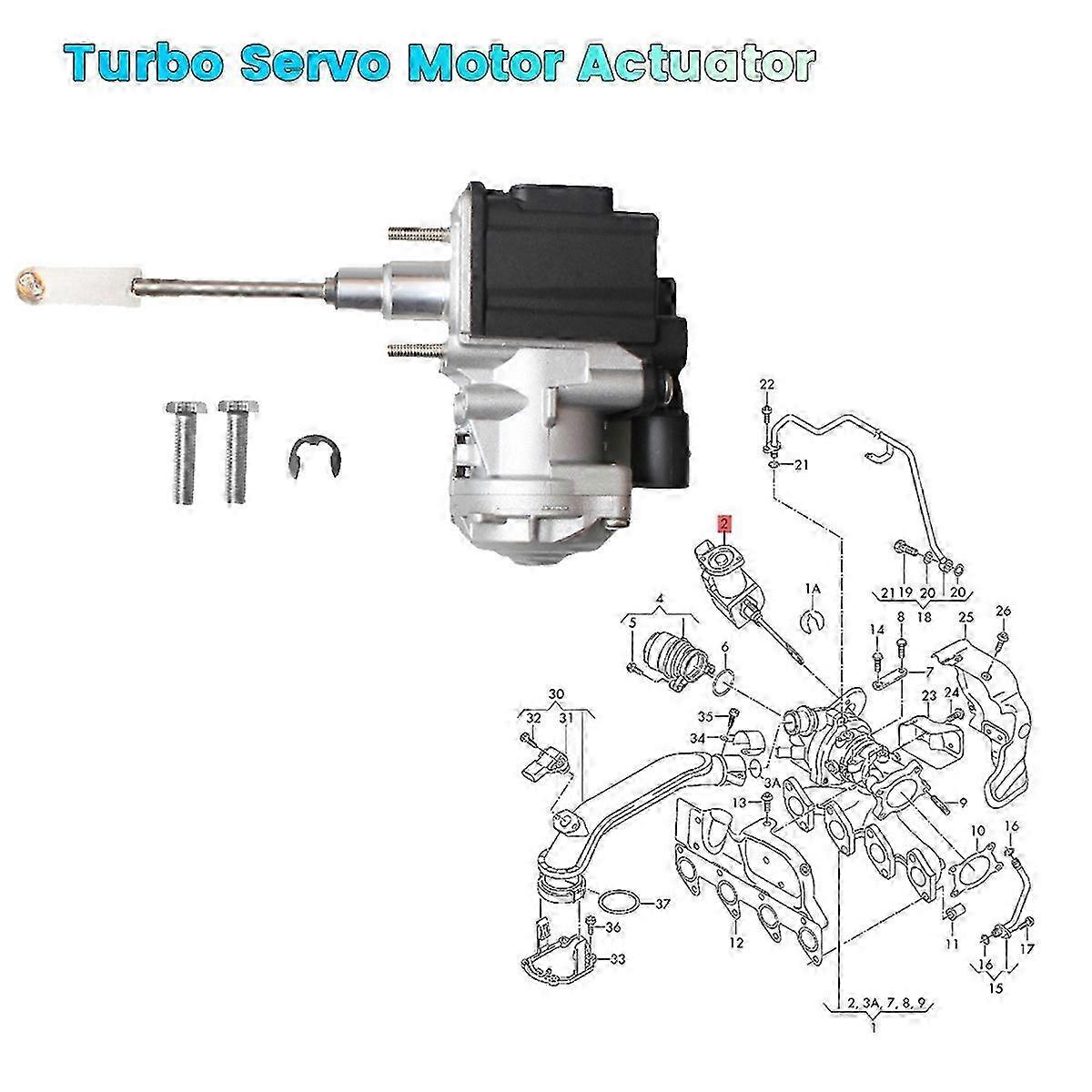 Elektronischer Turbolader-stellmotor 03f145725g 03f145701f Für Seat A1 A3 1.2t 03f145701g Boost Turbocharge, Schwarz/silber, Szrh Av