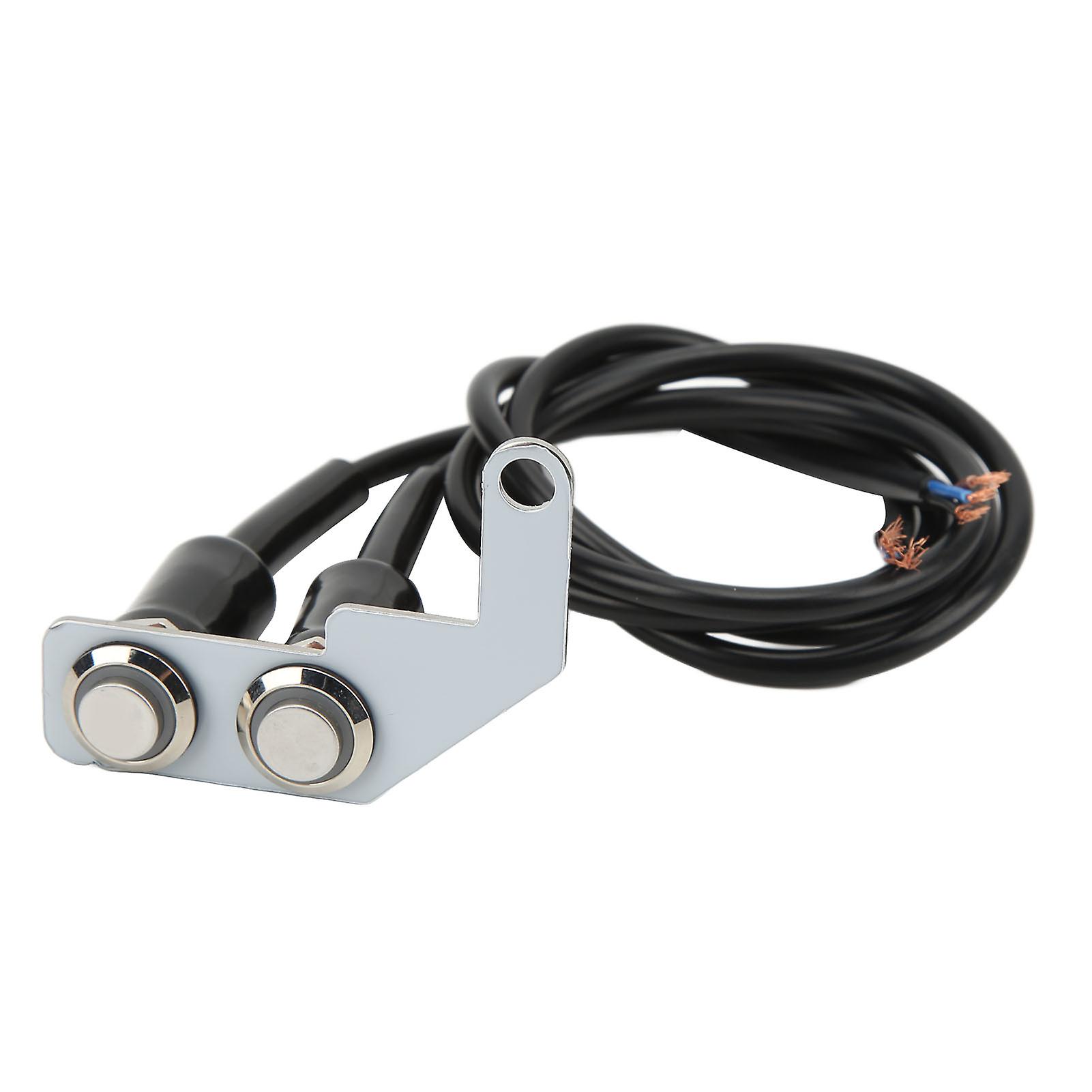 Led-motorrad-lenkerschalter Für Scheinwerfer Und Nebelscheinwerfer (ein/aus) Mit Halterung, Edelstahl, Für E-bikes, Rotes Licht, Linke Hand