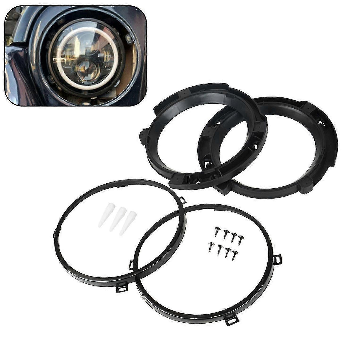 Paar Scheinwerfer-befestigungsringe, 7 Zoll, Ersatz Für Jeep Wrangler Jk 2007-2017 Szrh