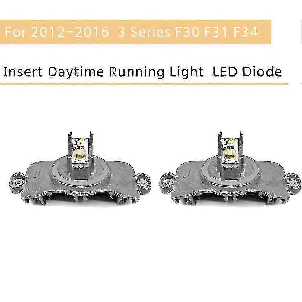 2x Neu Für 2012-2016 - 3er Bmw F30 F31 F34 Scheinwerfereinsatz Tagfahrlicht (drl) Led-dioden-steuergerät, Silber, Szrh Am