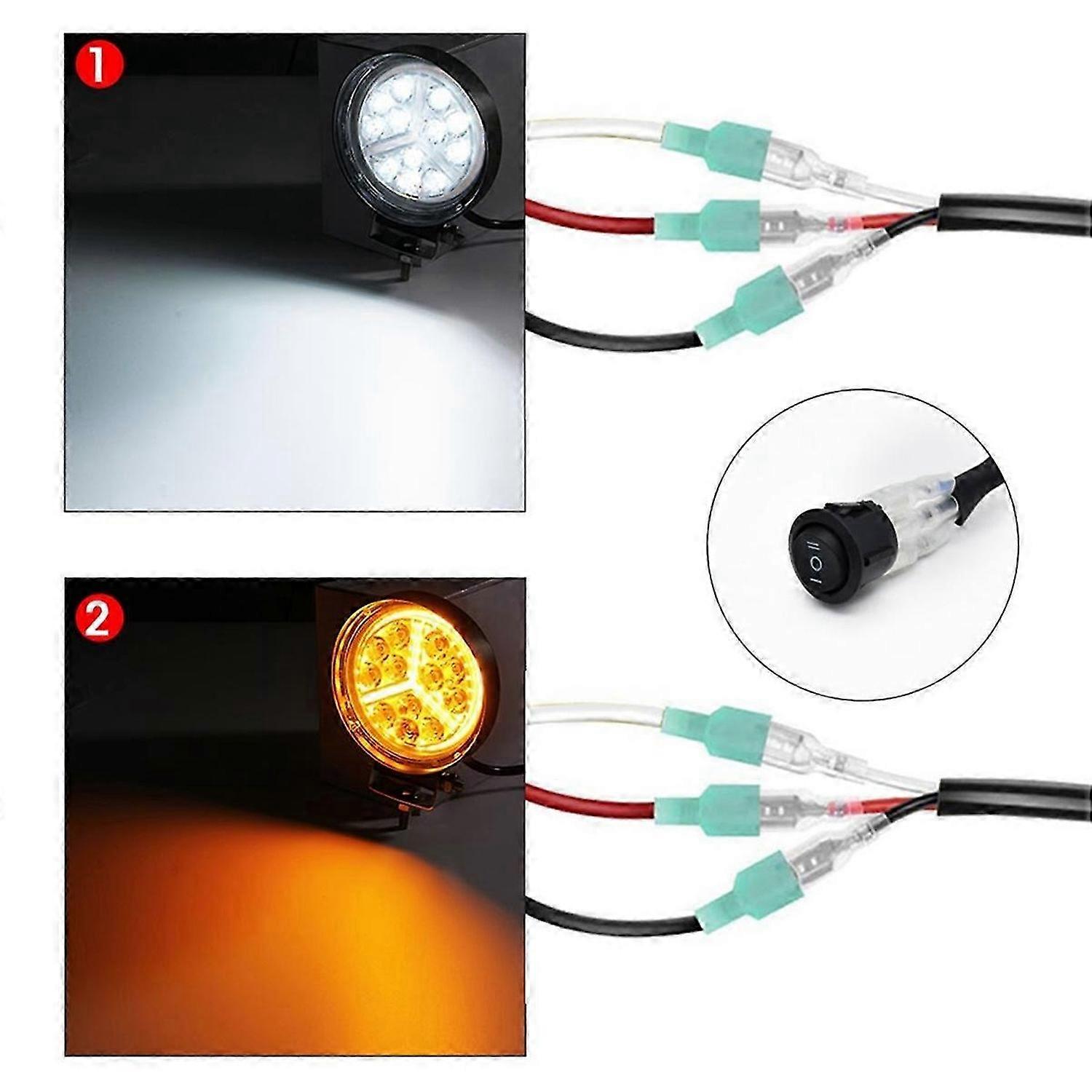Led-lichtleisten-kabelbaum-set 480w 14 Awg Led-kabelbaum Mit Relais Und Wasserdichtem Steuerschalter