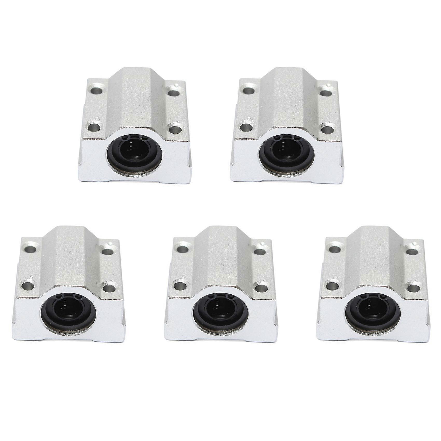 5x Scs10uu 10mm Linearbewegungs-kugellager-gleitbuchsenblock Silber()