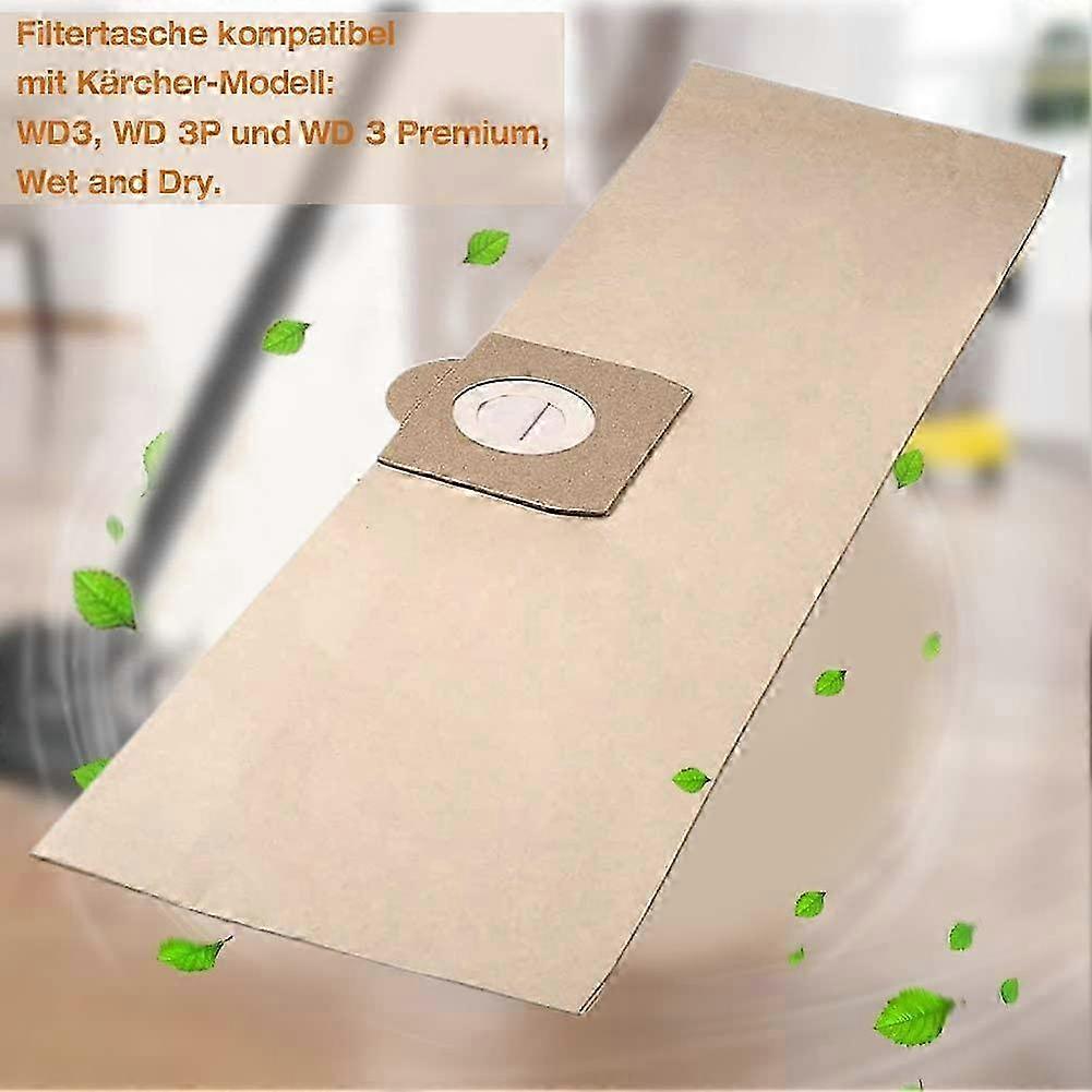 10er-packung 6.959-130.0 Papierfilter-staubbeutel A 2201/2204/2504 Für Wd3 Wd3p Nass- Und Trockensauger Ersatzausgabe 0620