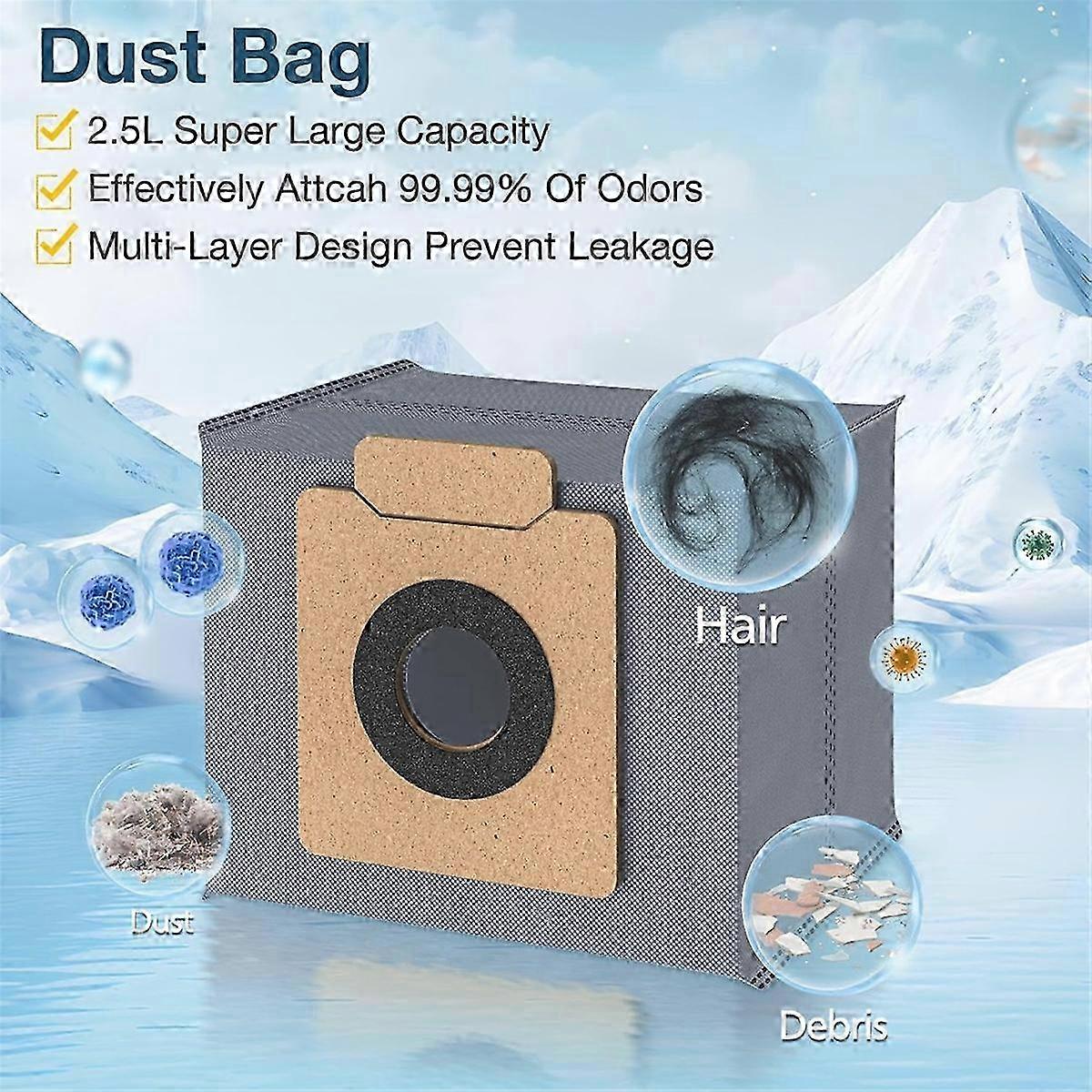 Für Eufy X8 Pro Saugroboter Zubehör Ersatzteile Hauptbürste Seitenbürste Filter Wischtuch Duedition 0711