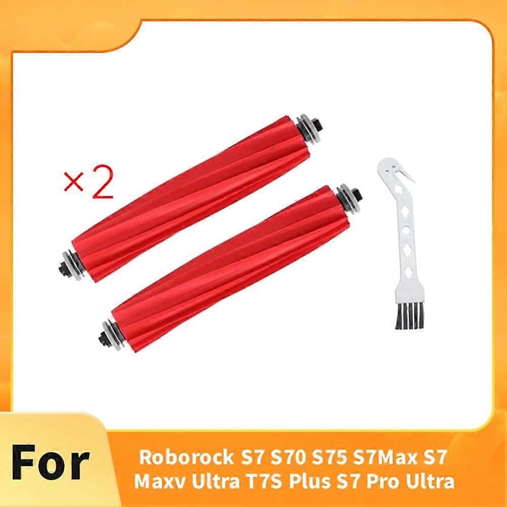 2 Stück Hauptbürsten Für Roborock S7 S70 S75 S7max S7 Maxv Ultra T7s Plus S7 Pro Ultra Staubsauger Hauptbürsten-ersatzteil