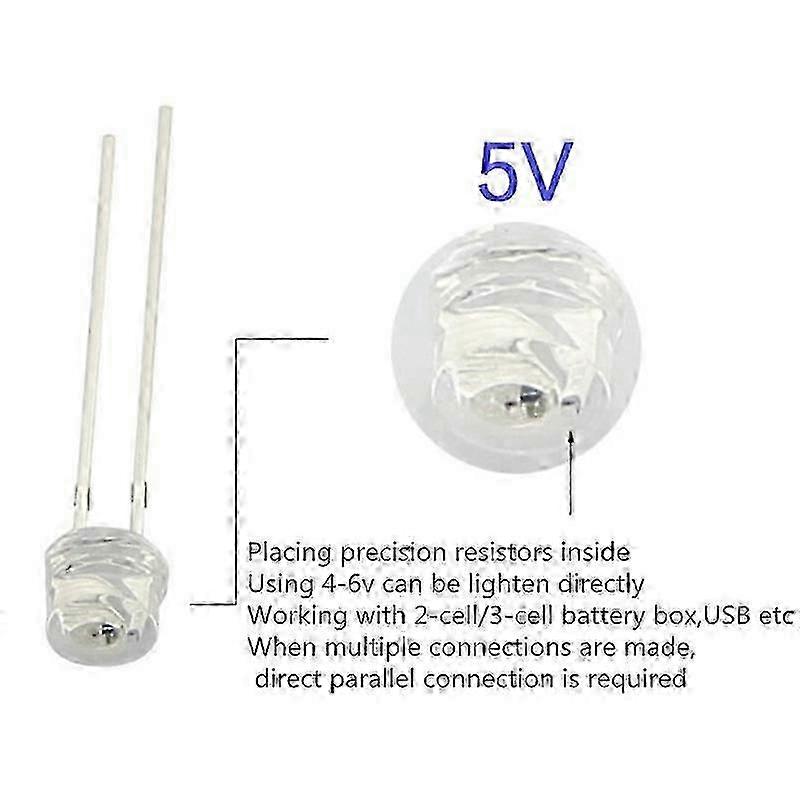 Led 5v/12v 5mm/3mm Perle Smd F5/f3 Hut-/rundlampe Dip Led Usb Autolicht Weiß Rot Grün Blau Gelb Chip 100 Stück 12v 3mm Rund Blau Szrh As