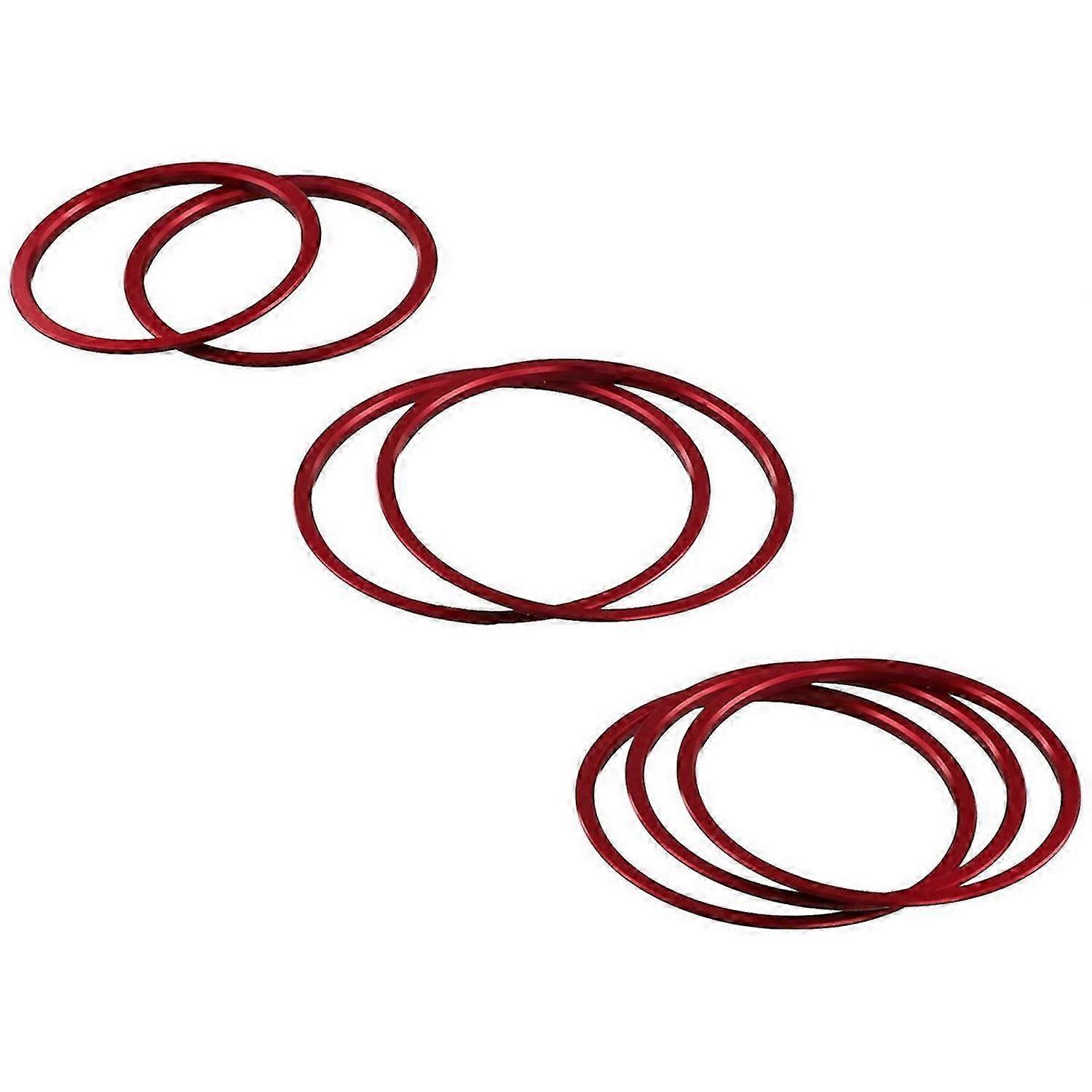 7-teiliges Set Roter Außen-lüftungsgitterringe Für Mercedes-benz C-klasse W205 C180 C200 Ab Baujahr 2015