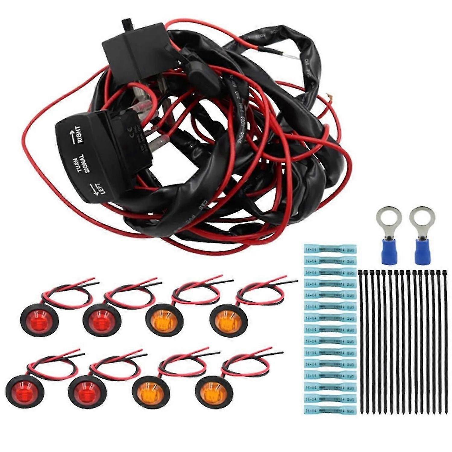 Universeller Kippschalter-blinker-kit Mit Hupen- Und Blinkrelais Für Motorräder (sxs, Utv, Atv, Dirtbike)