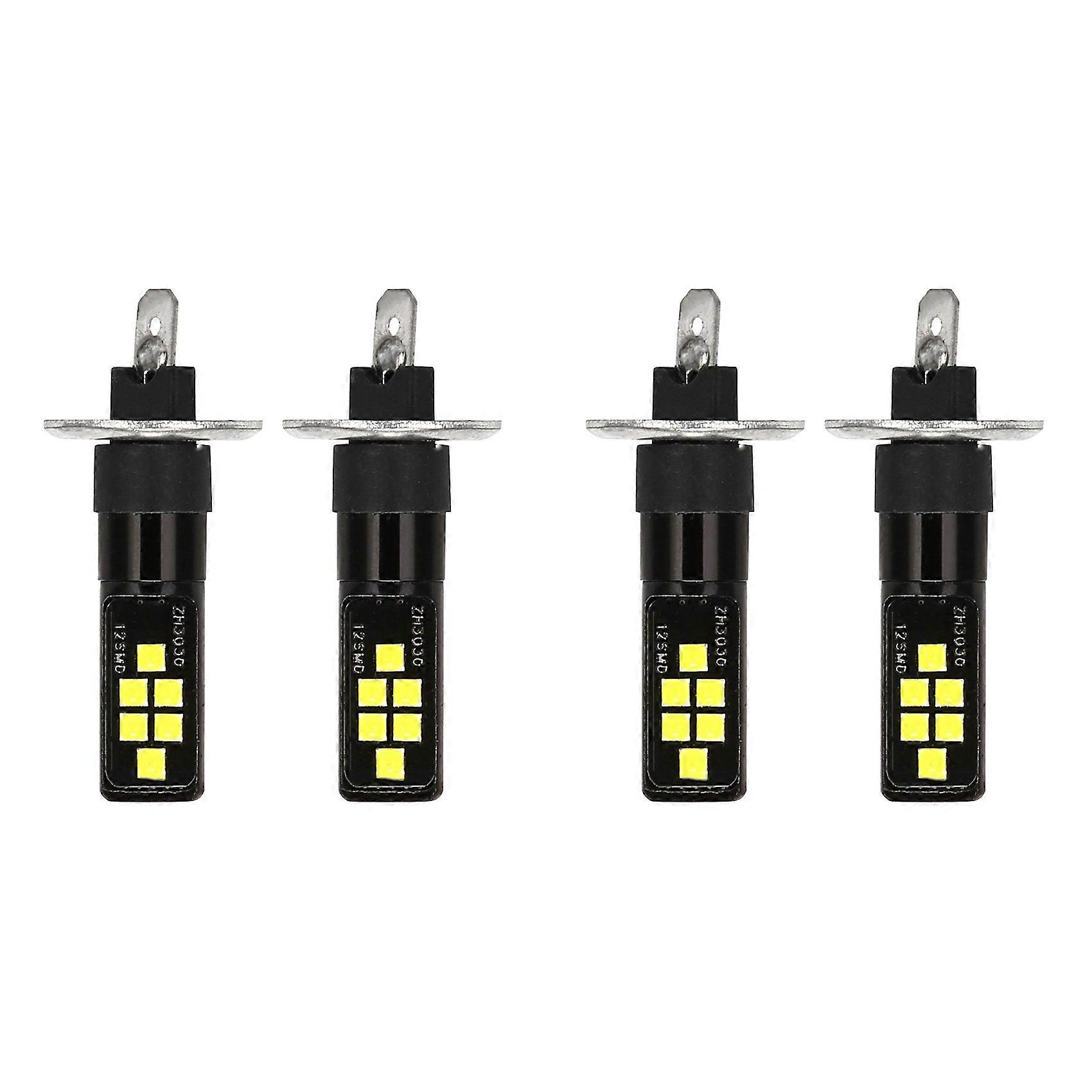 Stück H1 Auto-led-glühbirne 12v-24v 12smd 3030 Chipsatz, W5w Glühbirne 194 Led-glühbirne Für Nebelscheinwerfer Weiß()