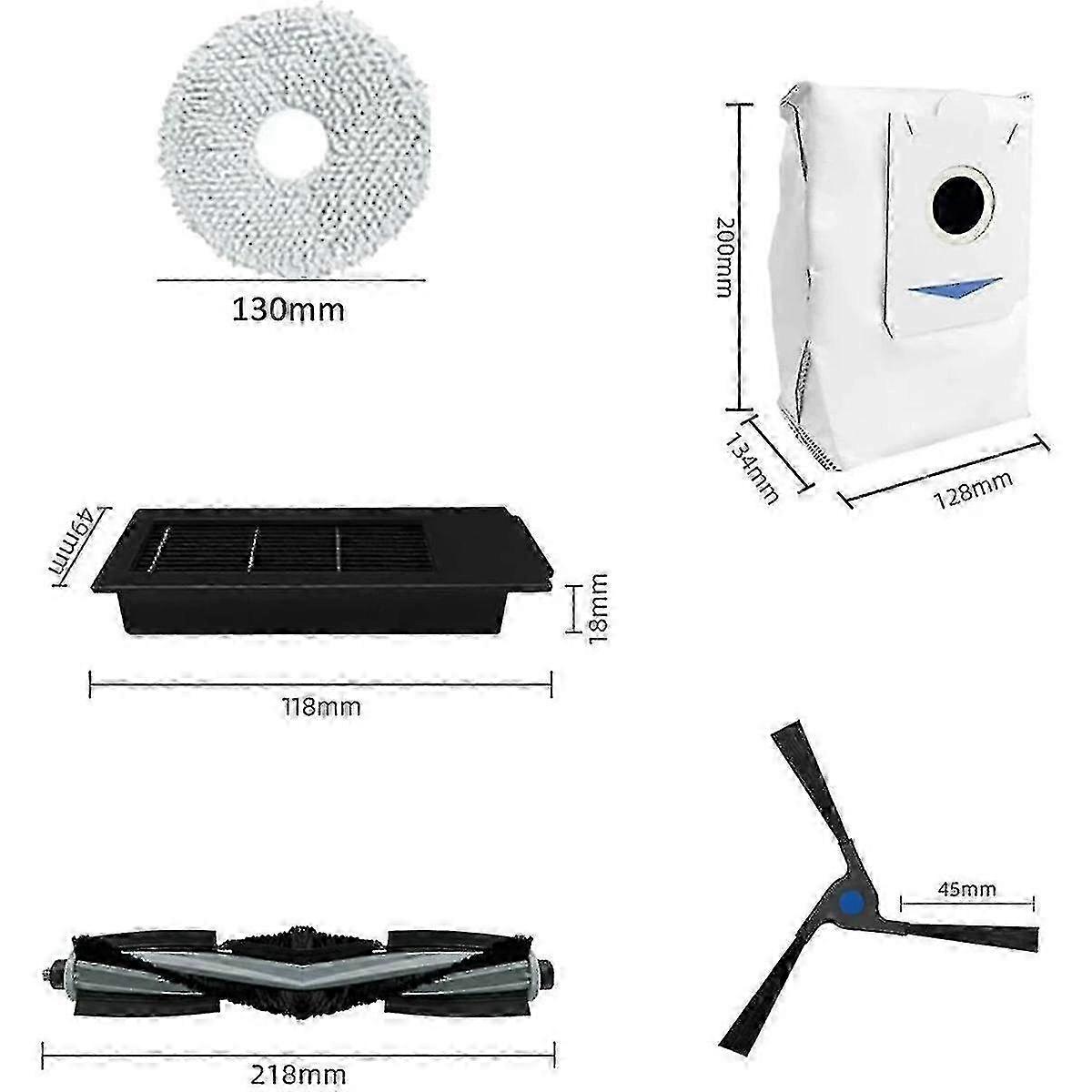 Für Deebot X2 / X2 Omni / X2 Pro / Dex86 Saugroboter: Haupt- Und Seitenbürsten, Hepa-filter, Wischtuch, Staubbeutel P1126818 Hwy