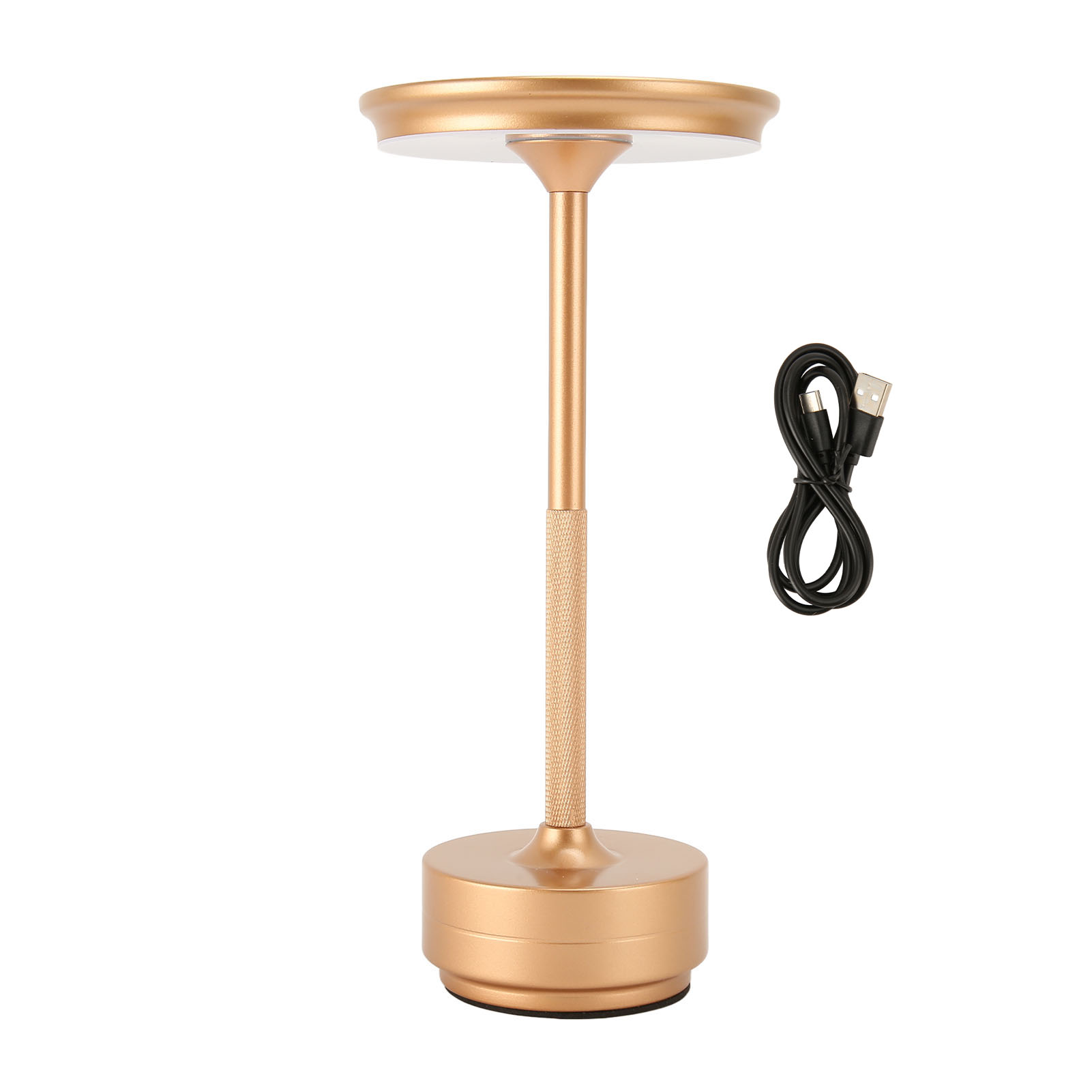 Ortlivia Kabellose Schreibtischlampe [marke] Modell: Roségold-eisen, 28,5 Cm, Usb-c-aufladbar, Stufenlos Dimmbar
