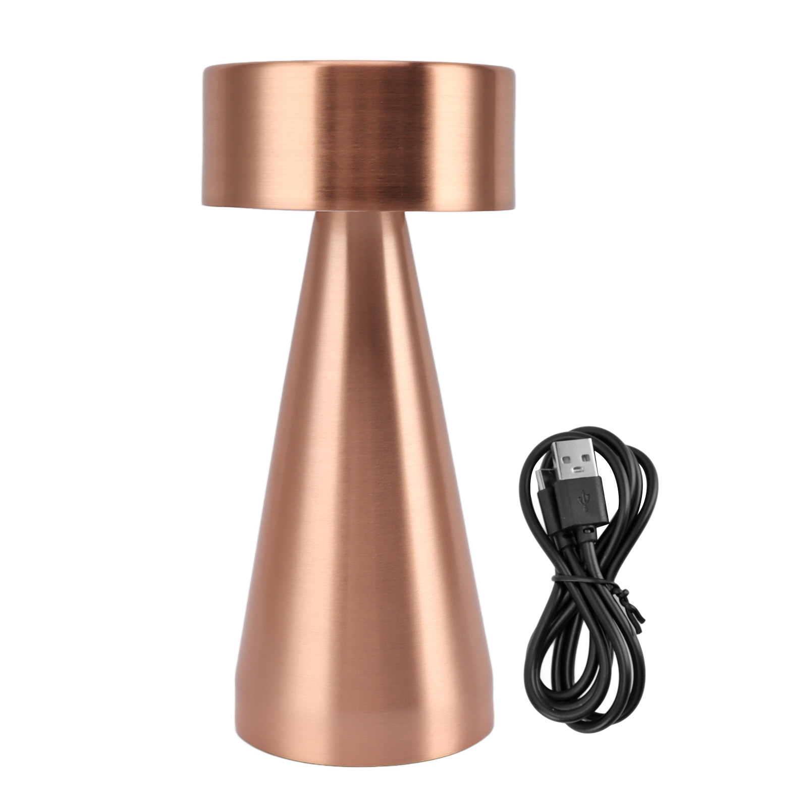 Led-schreibtischlampe Mit Touch-funktion In Roségold, Modell C, 19,5 Cm, Wiederaufladbar, 3 Farbtemperaturen, Dauerlicht, Elegantes Design