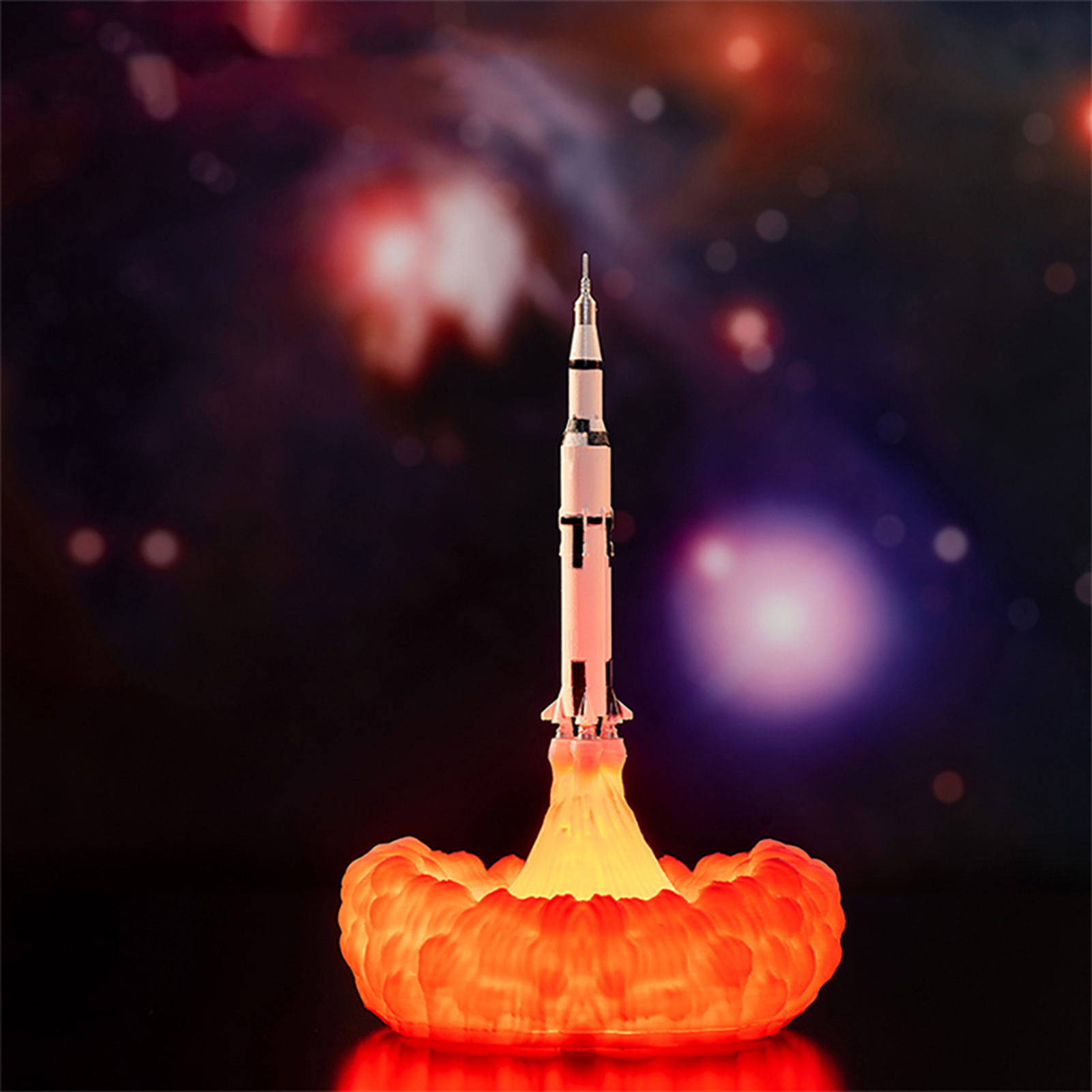 Toivize J Rocket 3d-gedruckte Pla-schreibtischlampe, Elfenbeinweiß, Warmweißes Led-licht, Usb-aufladbar, 22,5 Cm Höhe, Umweltfreundliches Design