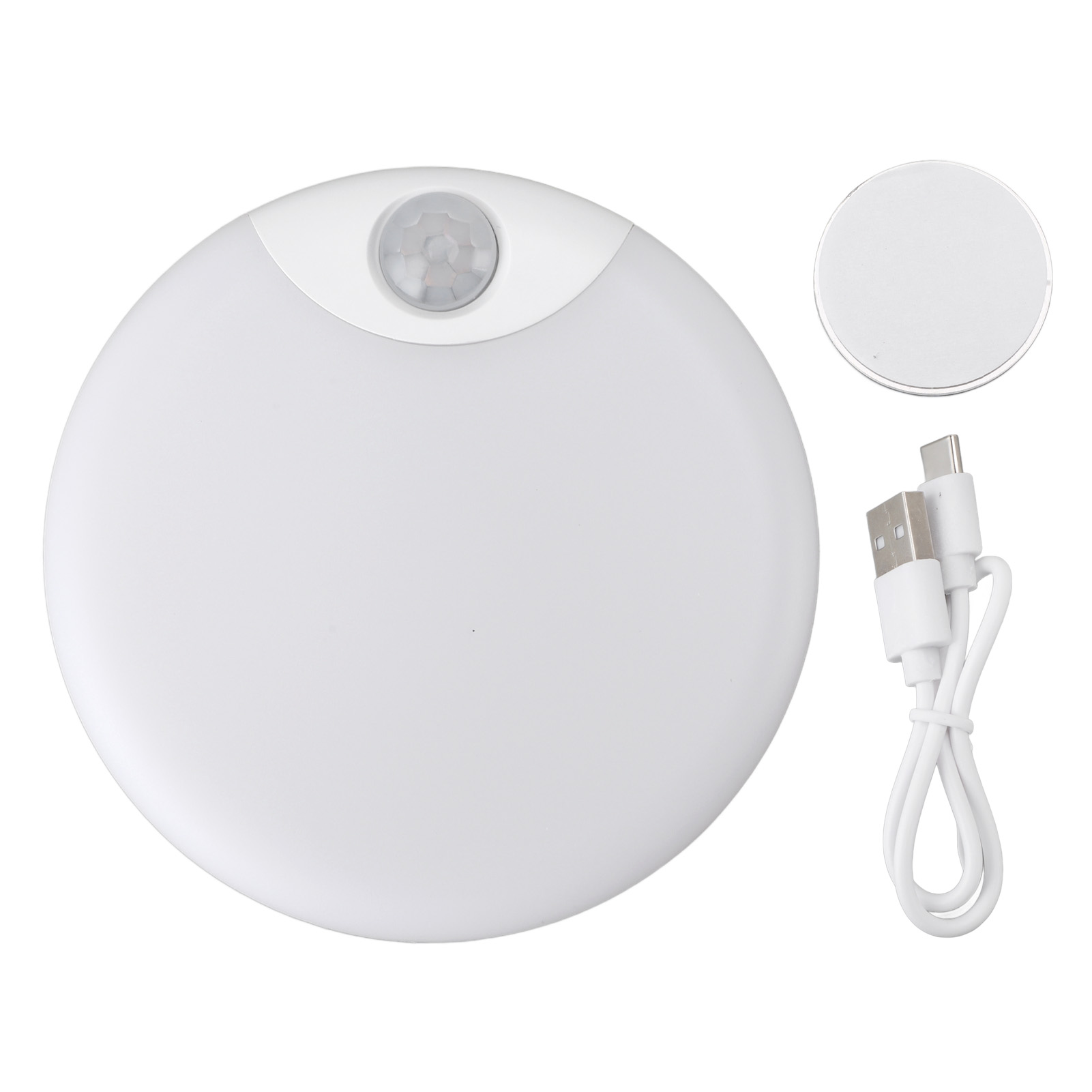 Led-nachtlicht Mit Bewegungssensor, Wiederaufladbar Über Usb-c, Magnetisch, 80 Mm, Feuerhemmendes Abs, Warmes Licht Für Kleiderschrank, Küche, Flur