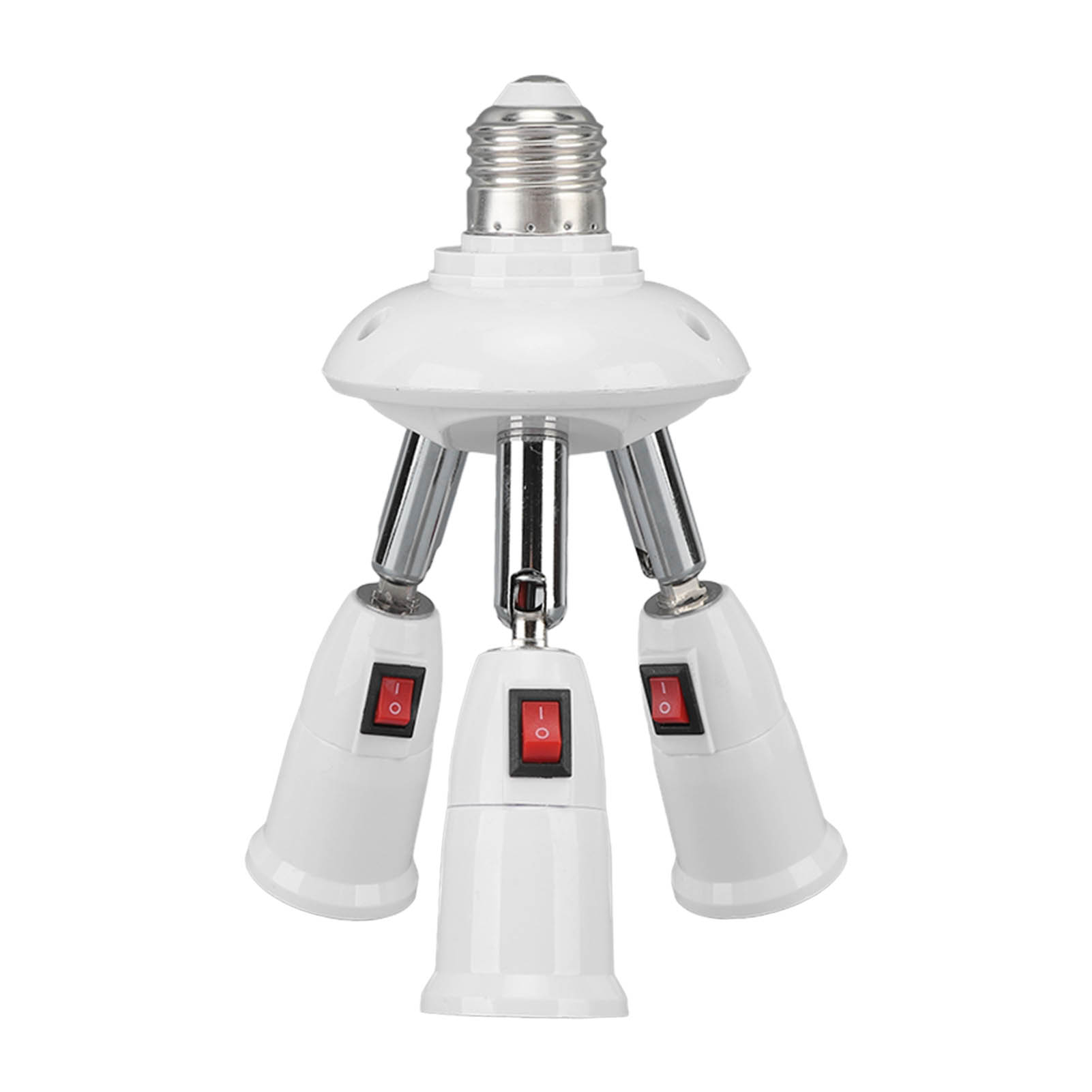Toivize 3-in-1 E27/e26-fassungsadapter, Berührungsempfindlich, Flammhemmendes Abs, 360° Drehbar, Integrierter Schalter, 85-265 V Für Led-lampen