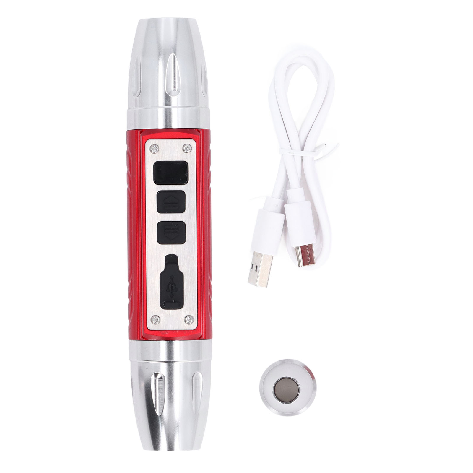 Uv-gemmologielampe 365/395 Nm, Aluminium, Wiederaufladbar Per Usb, 4 Modi (weißes Und Gelbes Licht) Zur Edelsteinbestimmung (jade)