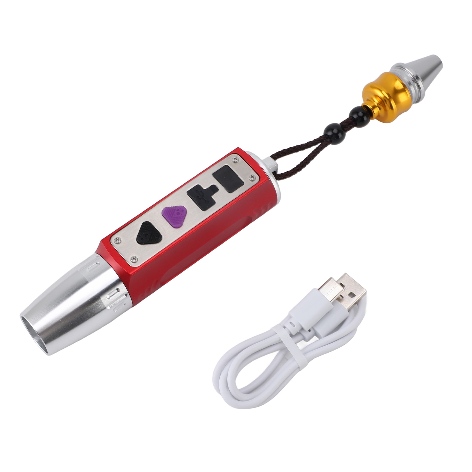 Toivize Wiederaufladbare Usb-c Uv-gemmologielampe, 365 Nm, Tragbar, Aluminium, 4 Lichtmodi Zur Schmuck- Und Edelsteinbestimmung