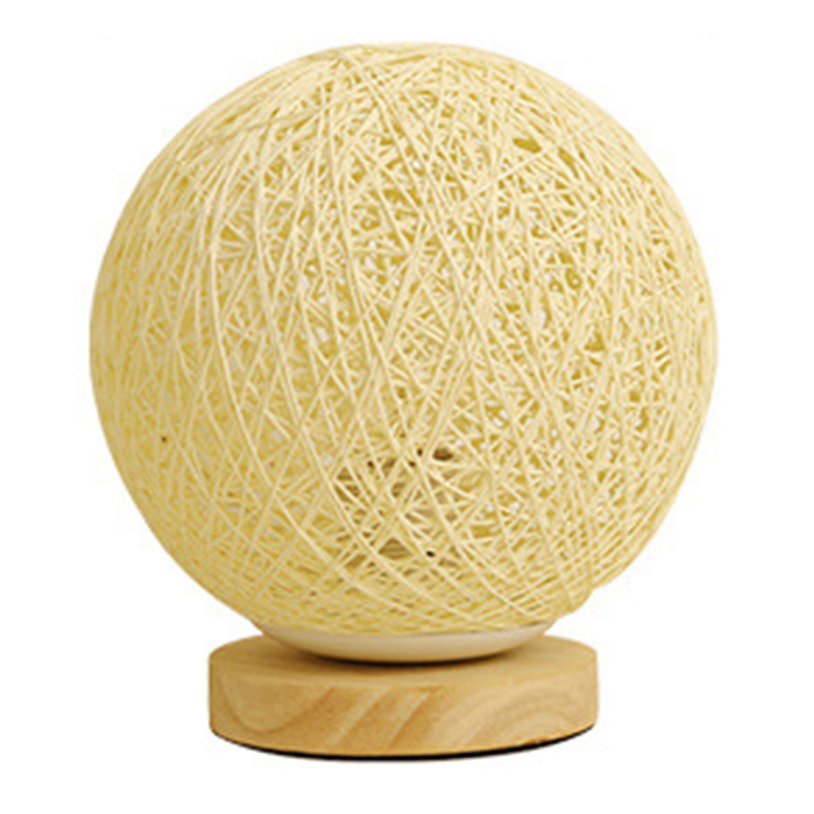 Dimmbare Led-nachttischlampe, Geflochtenes Rattan, Originelles Kugeldesign, 3-w-usb-anschluss, Für Schlafzimmer Und Wohnzimmer, Sorgt Für Ein Sanftes Und Elegantes Ambiente.