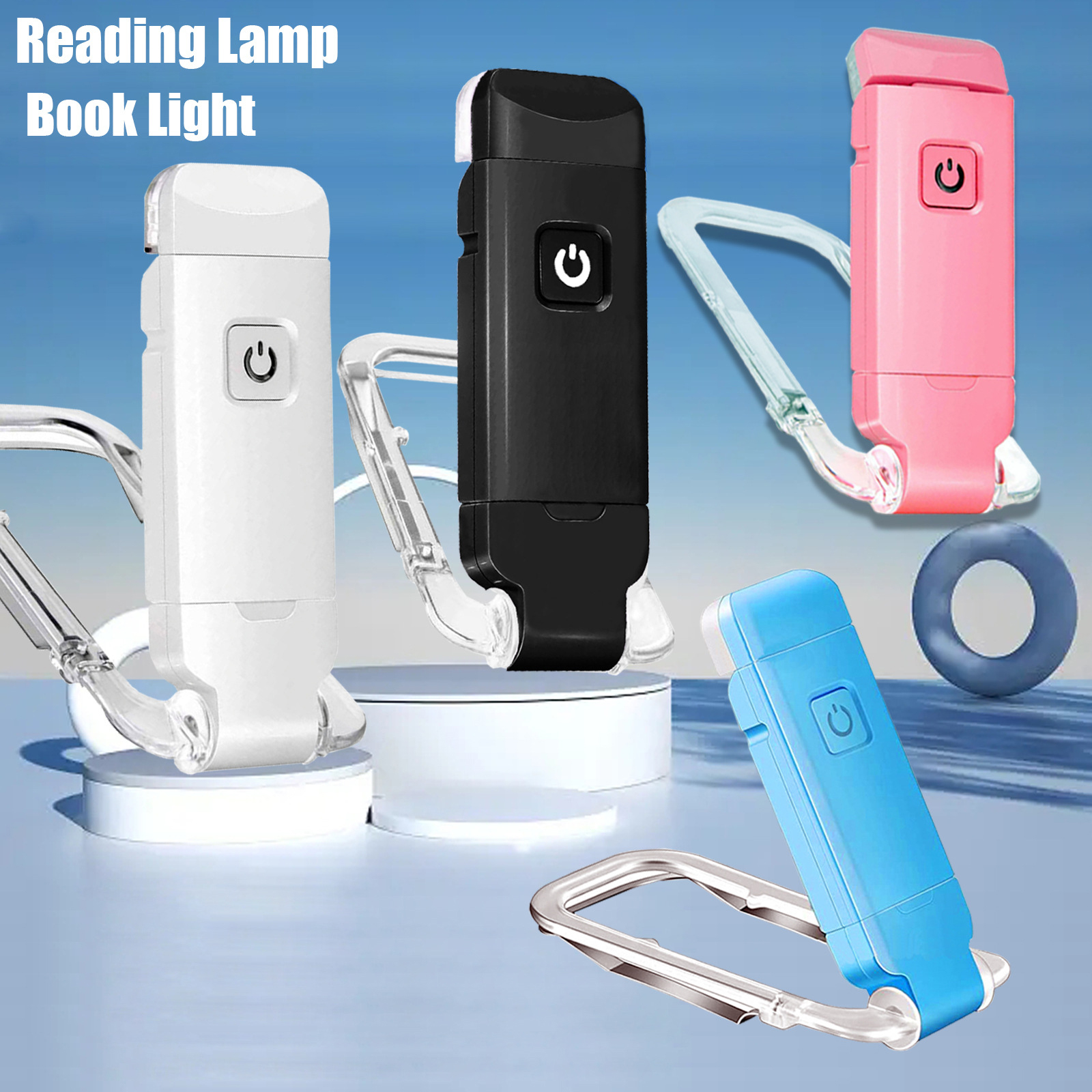 Wiederaufladbare Usb-leseleuchte Mit Clip – Flexibel, Blaulichtfilter, Für Bücher Und Tablets – Kompakt Und Tragbar – Blau