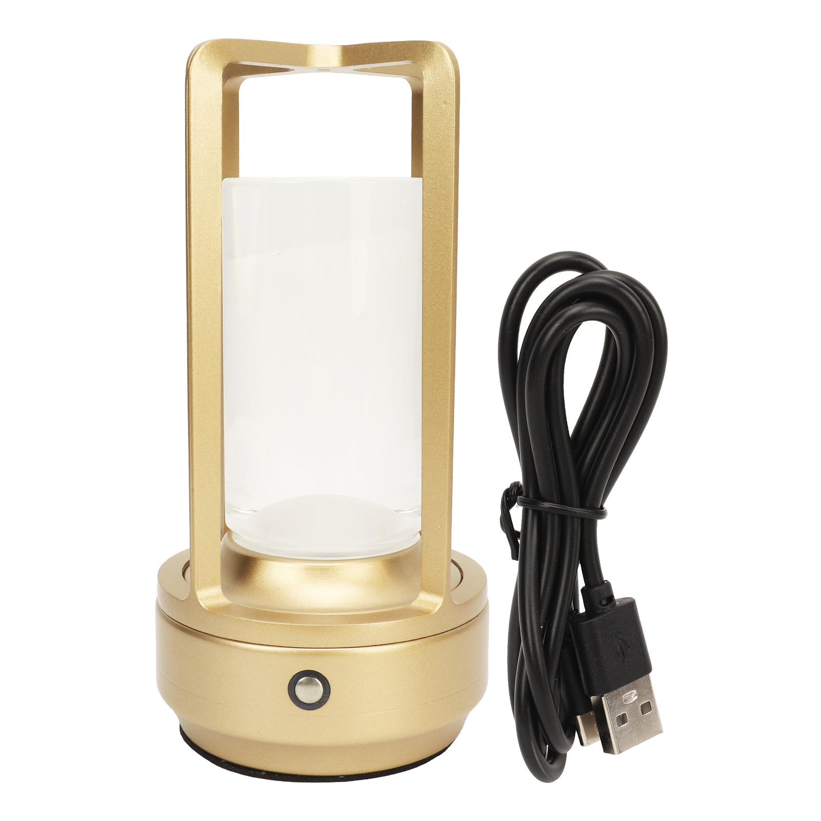 Kabellose Kristallgold-schreibtischlampe, Wiederaufladbar Per Usb-c Mit Touch-steuerung, 3 Farbtemperaturen, Modernes, Kompaktes Led-design Für Nachttisch Oder Wohnzimmer