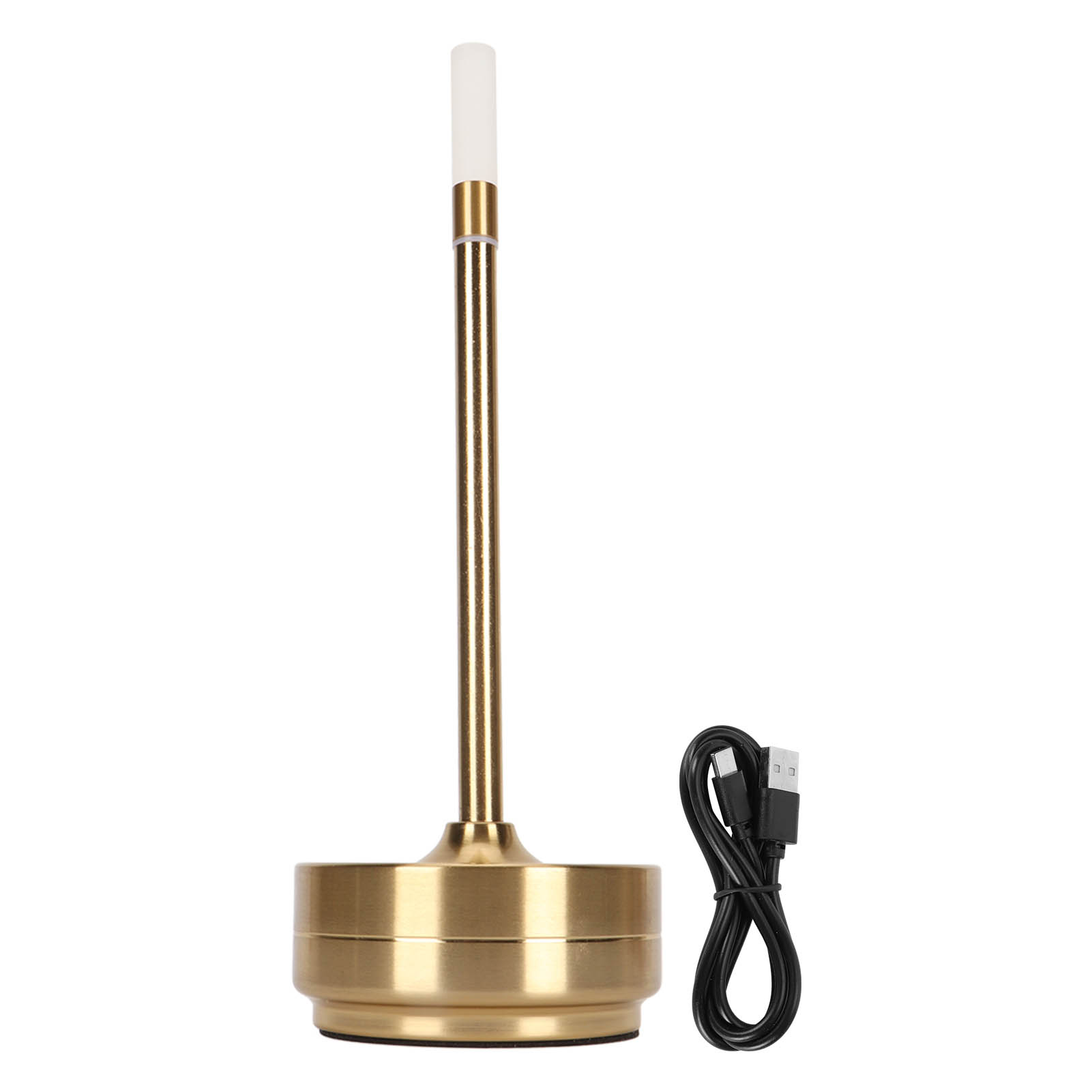 Goldene, Kabellose Led-tischleuchte (26 Cm), Touch-steuerung, Usb-c-aufladung, Einstellbare Helligkeit, Elegantes Design Für Moderne Interieurs