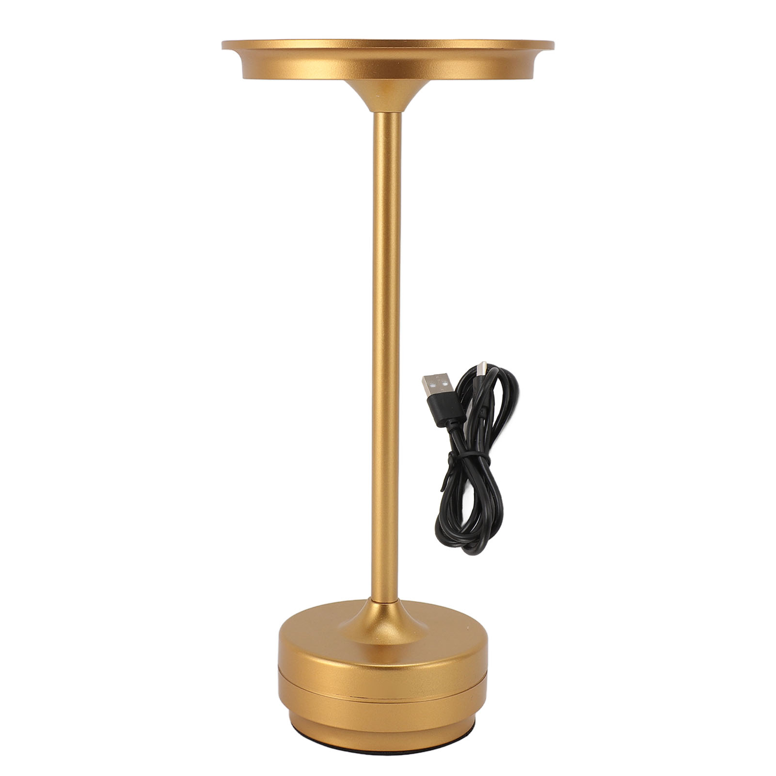 Wiederaufladbare, Kabellose Led-tischleuchte – Gold, Aluminium Und Eisen, 28 Cm, Per Berührung Dimmbar, 3 Farbtemperaturen