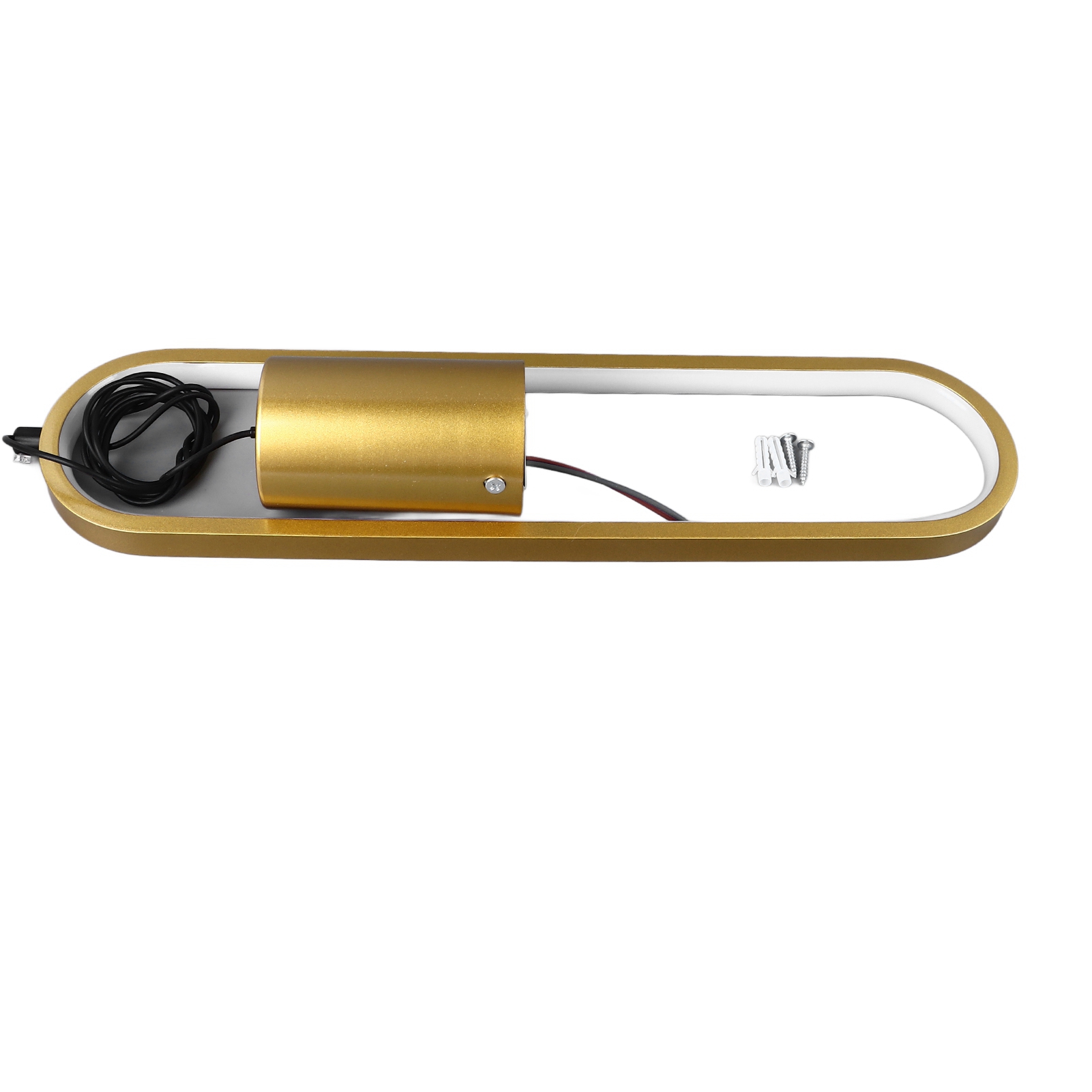 Ortmia Moderne Led-pendelleuchte, 18 W, Goldfarbenes Aluminium, 40 X 9 Cm, Skandinavisches Design, 3 Einstellbare Farbtemperaturen