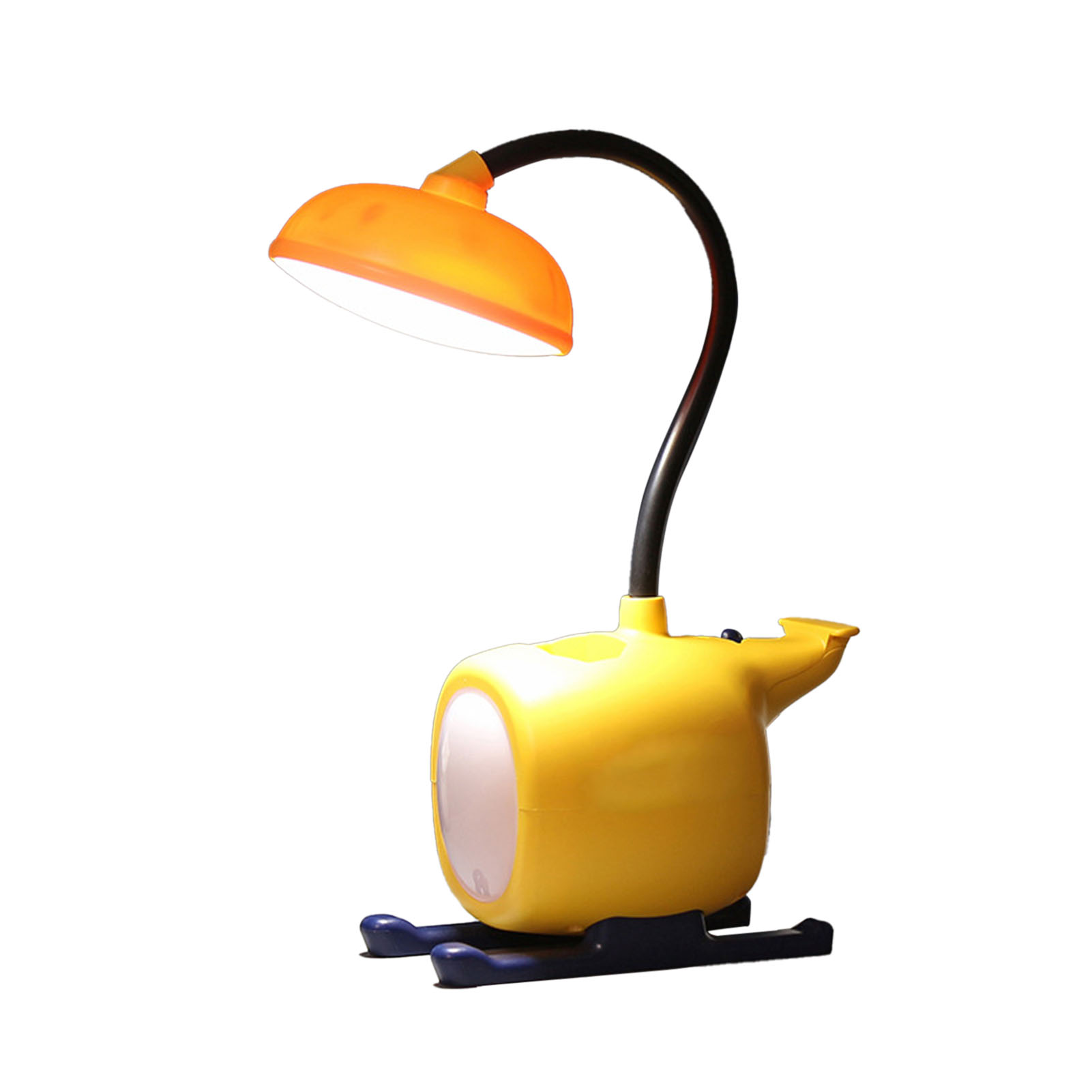 Faltbare, Wiederaufladbare Led-schreibtischlampe, Gelbes Flugzeugdesign, Abs, Augenschutz, Verspieltes Design Zum Lernen Und Lesen