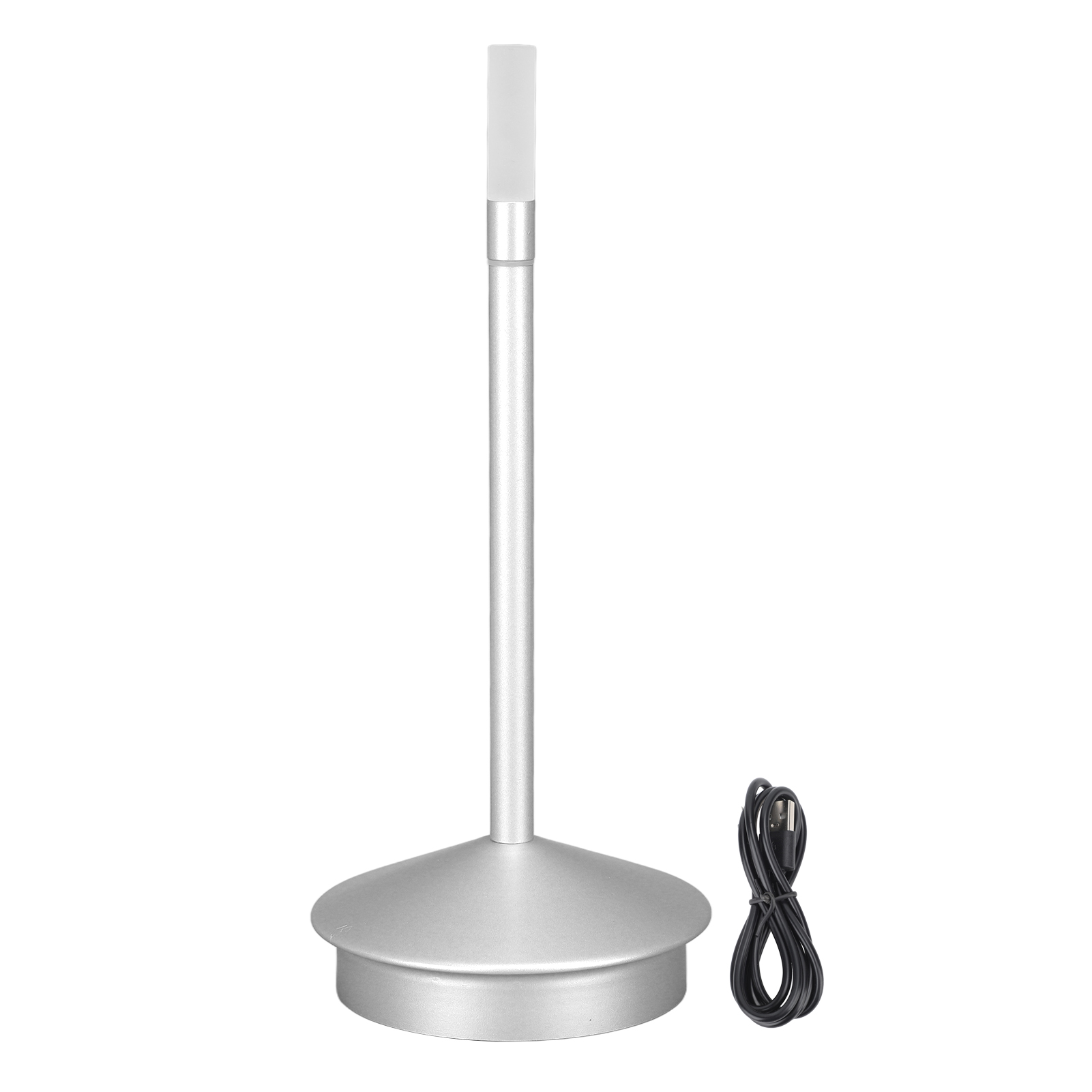 Toivize Kabellose Led-tischleuchte, Usb-c-wiederaufladbar, 2000 Mah, Gebürstetes Silber, 24,5 Cm, Touch-bedienung