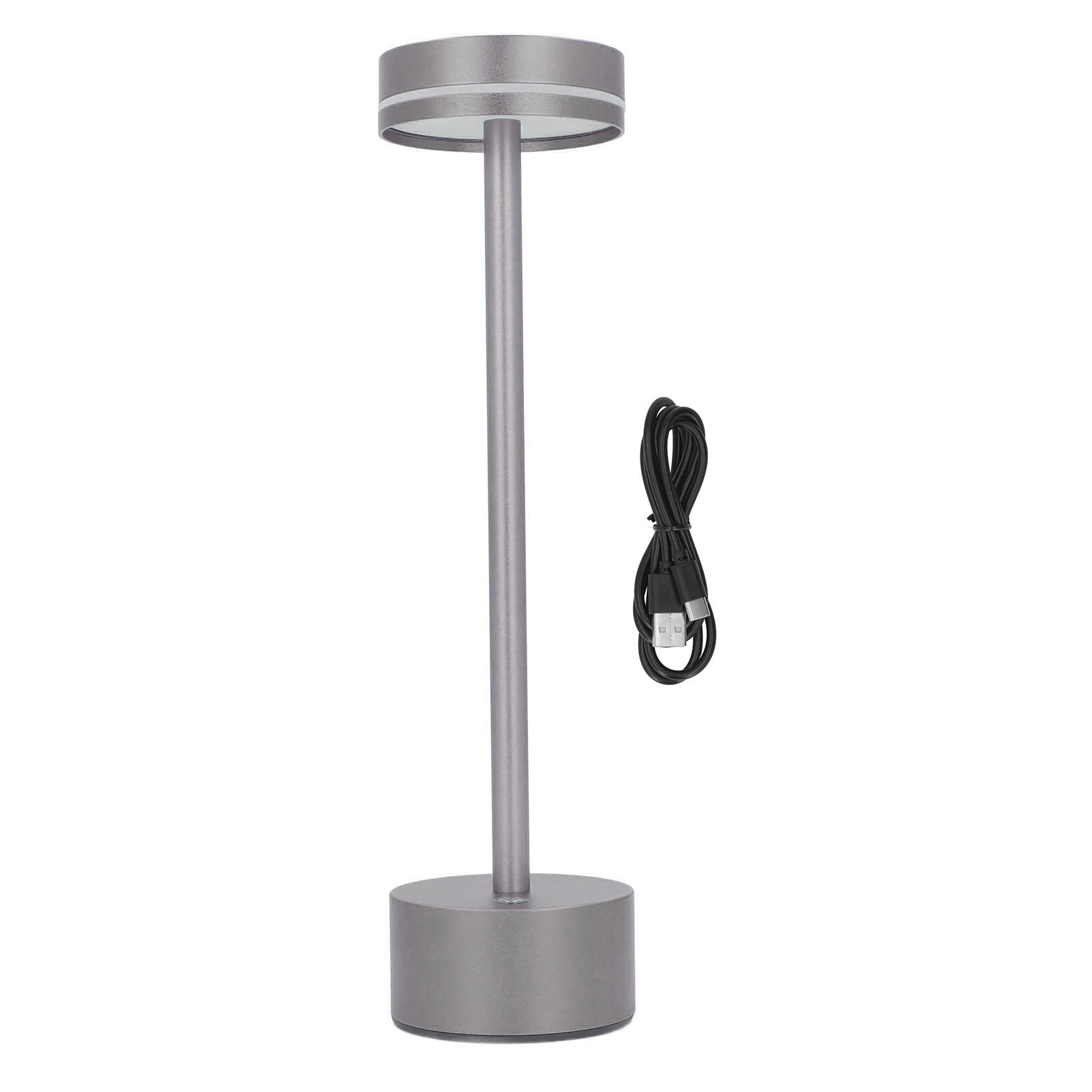 Kabellose, Wiederaufladbare Touch-led-schreibtischlampe, 3 Farben, Aluminium, Kaffeebraun, Kompakte 31 Cm Für Schlafzimmer Und Büro