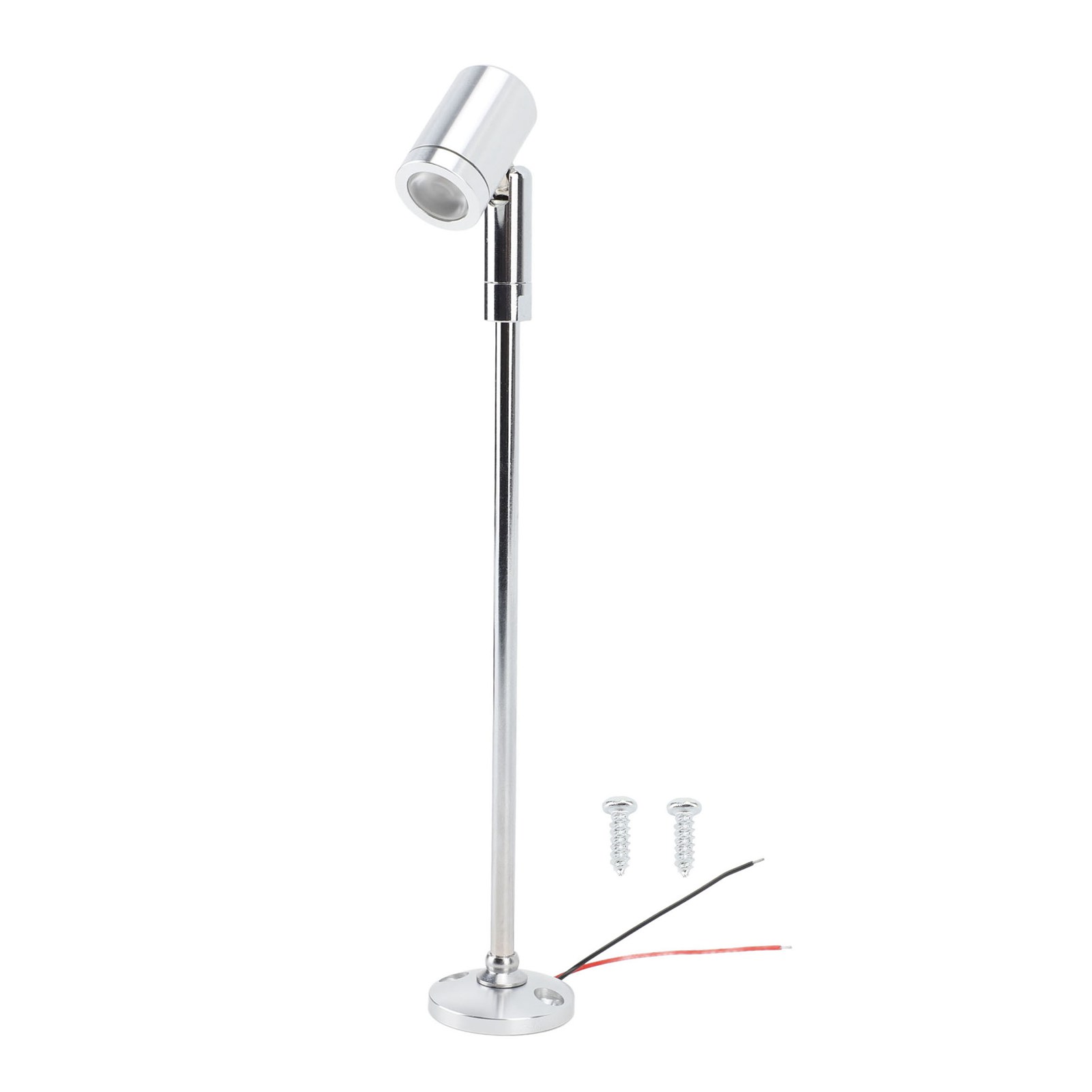 Toivize 12v Dc Miniatur-led-strahler, Silbernes Aluminium, 360° Verstellbarer Kopf, Für Schmuckvitrinen, Natürliches Licht