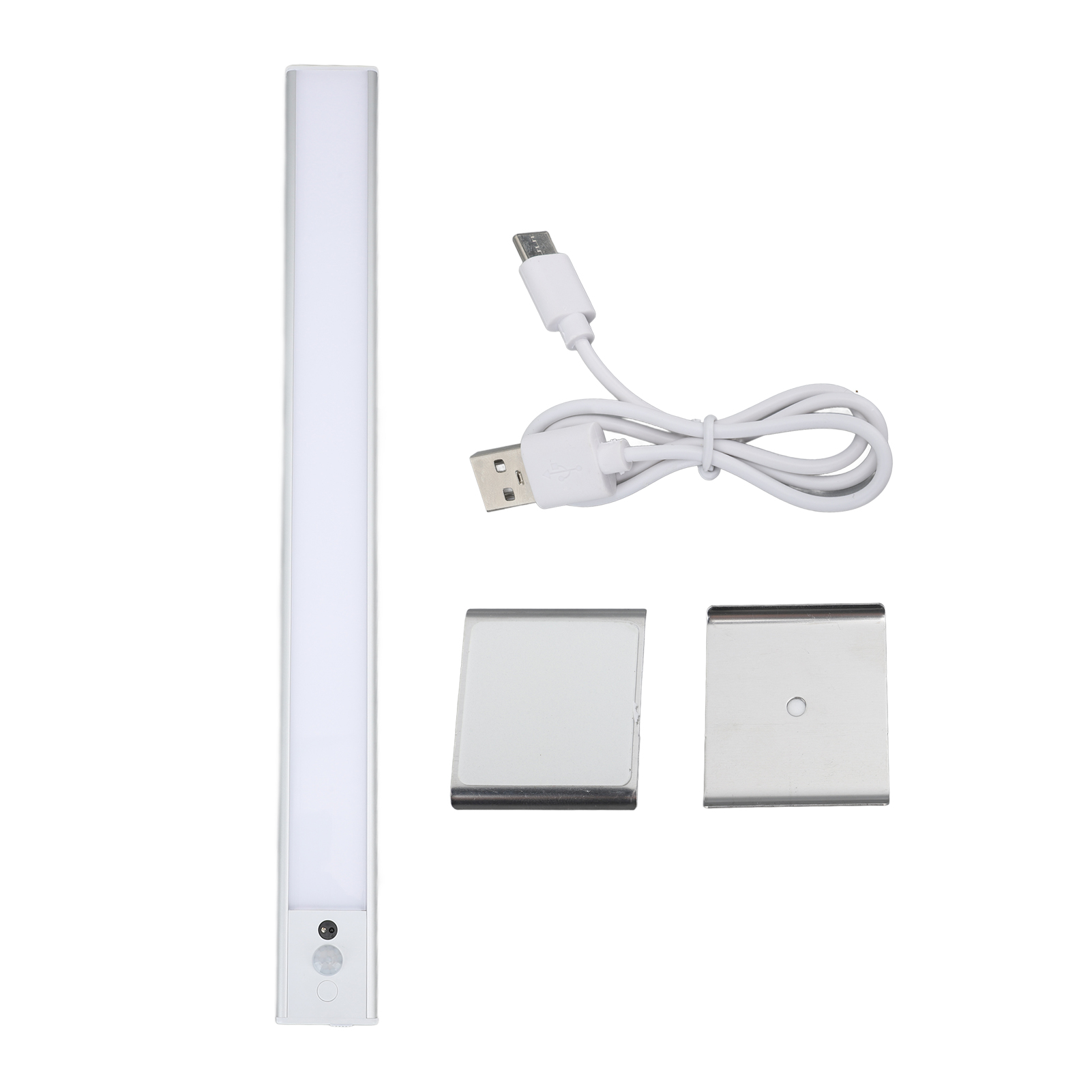 Toivize 40 Cm Silberne Wiederaufladbare Magnetische Led-unterbauleuchte Mit Bewegungssensor Und 3 Farbtemperaturen