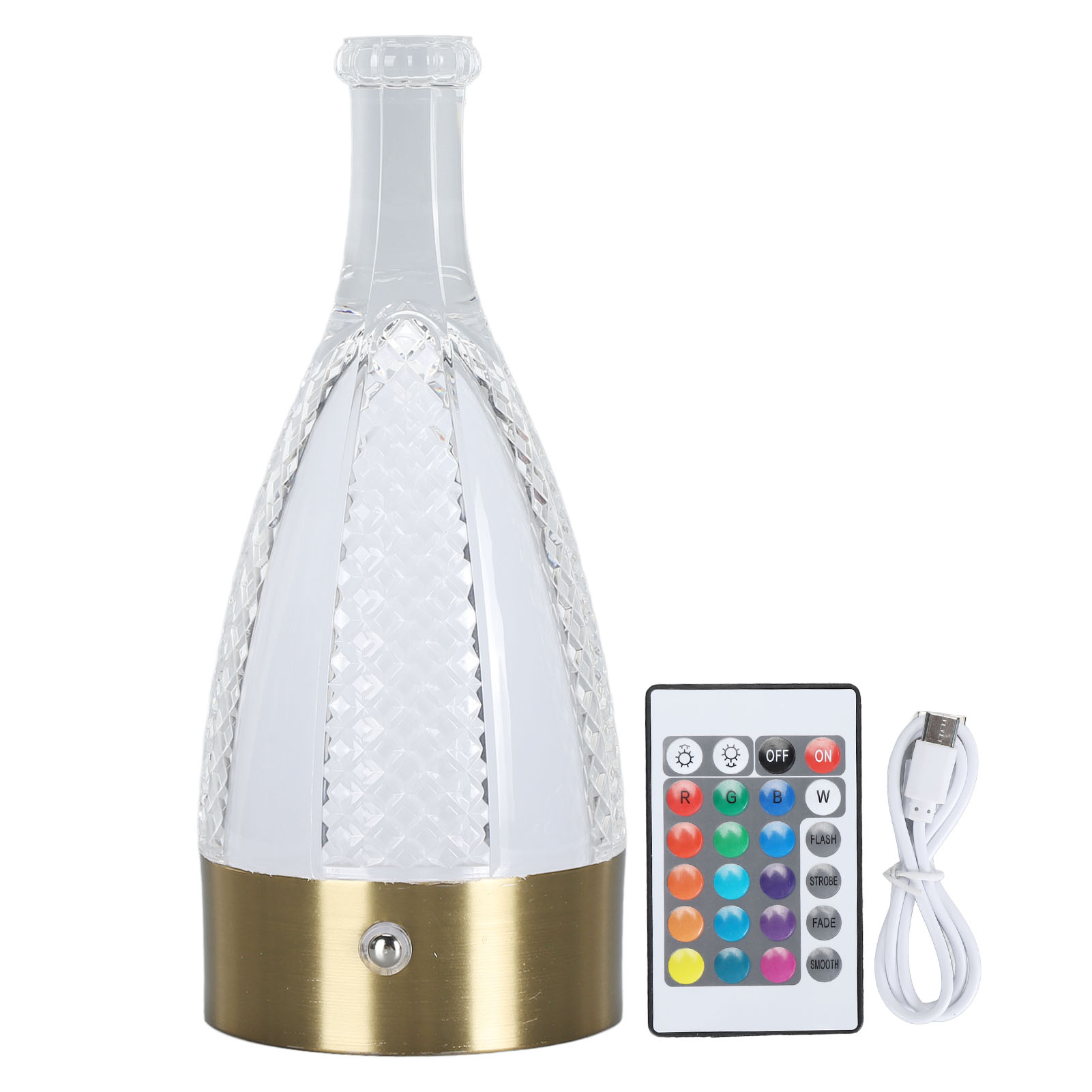 Toivize Wiederaufladbare Kabellose Tischleuchte Im Weinflaschen-design, Rgb 16 Farben, Touch-fernbedienung, Led-innendekoration