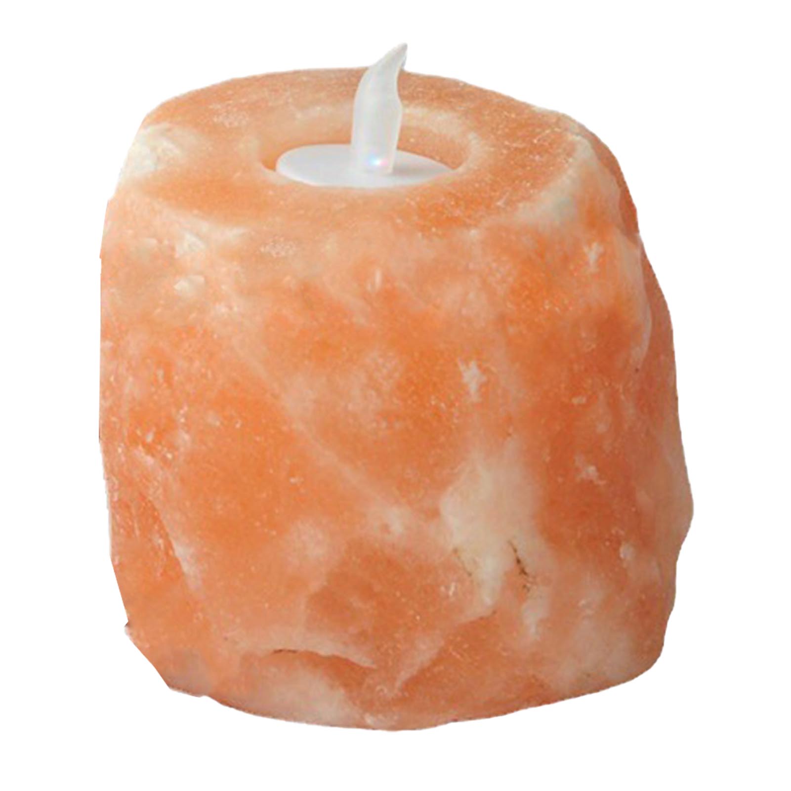 Salzkristalllampe, Handgefertigt, Warmes Oranges Licht, Beruhigend, Einzigartige Zen-wohndekoration