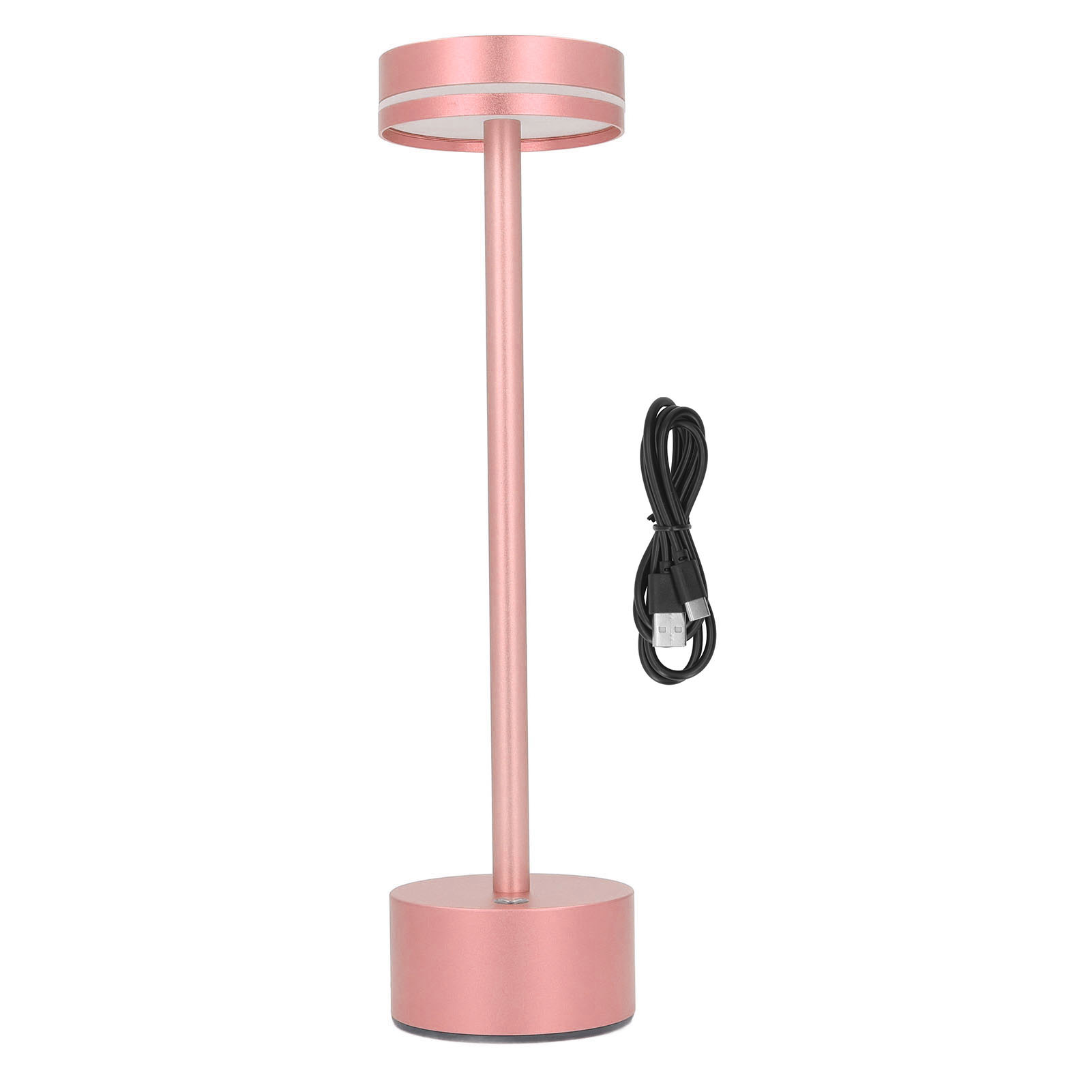 Toivize Kabellose Led-schreibtischlampe, Wiederaufladbar, Touch-steuerung, 3 Farben, Roségold-aluminium, 31 Cm