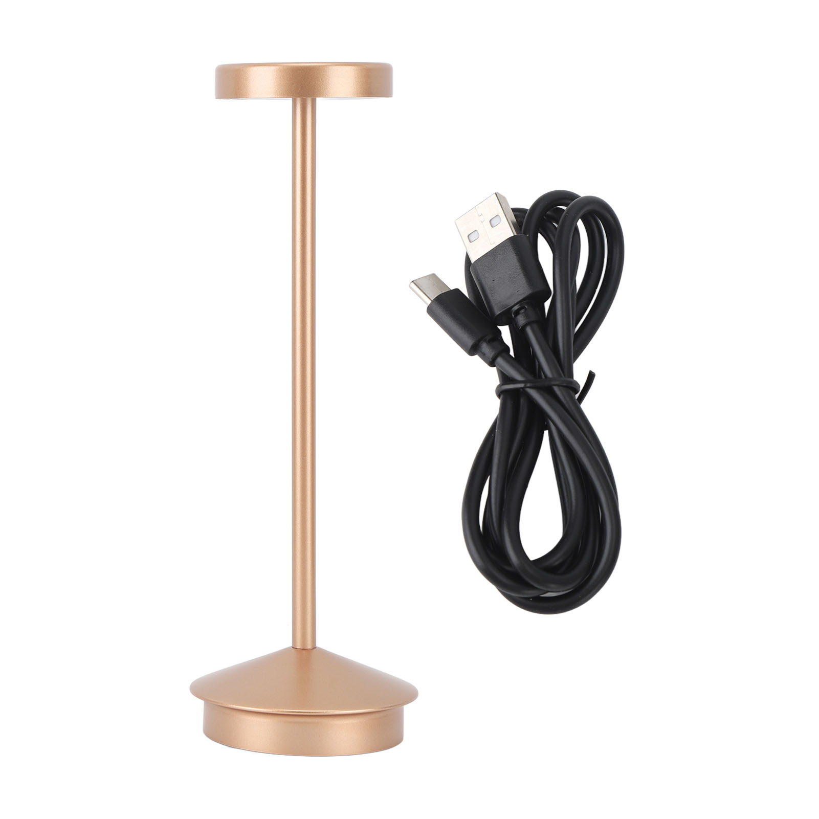 Toivize Kabellose Led-schreibtischlampe, Wiederaufladbar Über Usb-c, 2000 Mah, Touchscreen, Roségold, Elegantes Design Fürs Schlafzimmer