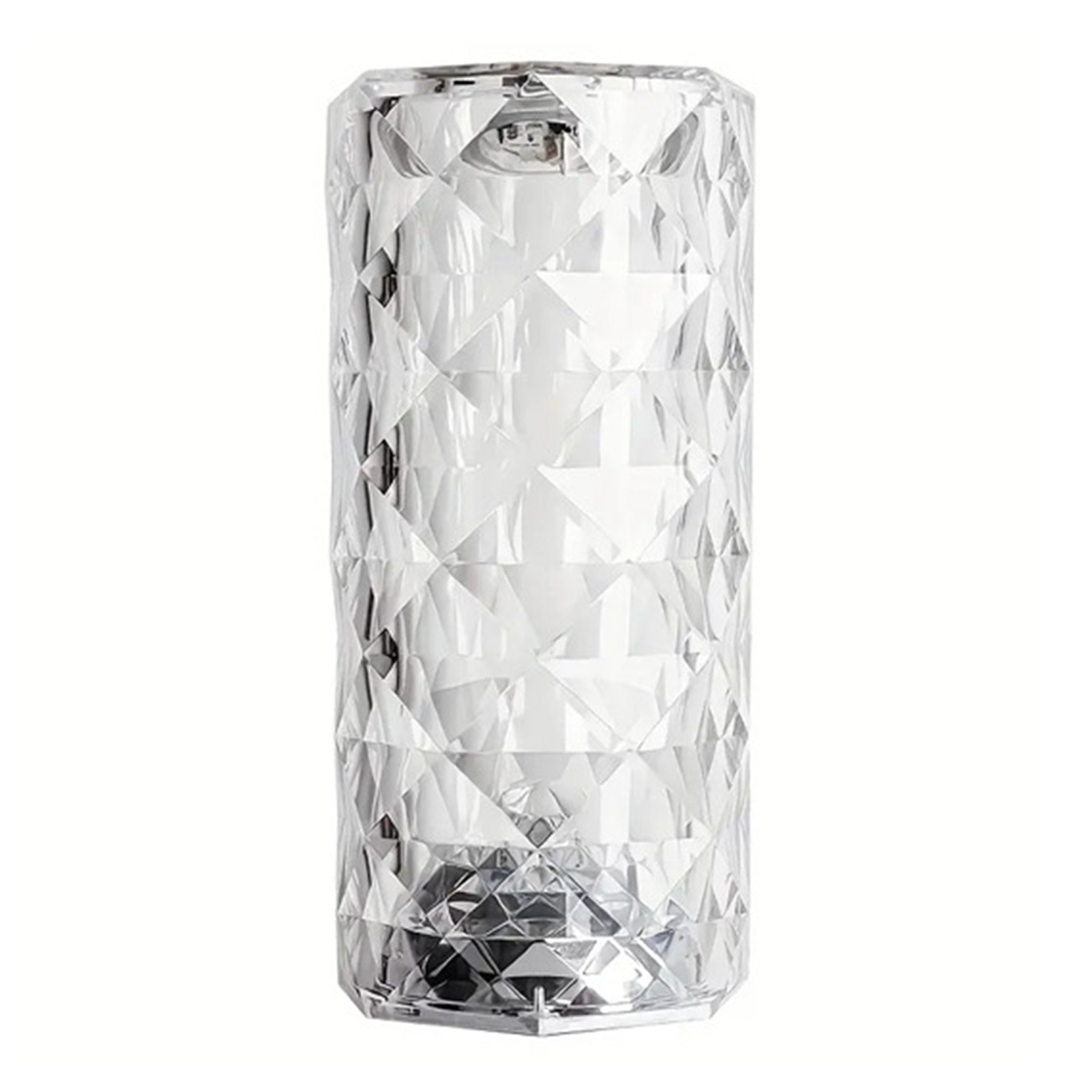 Lampe De Chevet Led Rose Cristal Tactile Télécommande Abs 21,4x9cm Rechargeable Veilleuse Romantique Design Élégant Pour Chambre