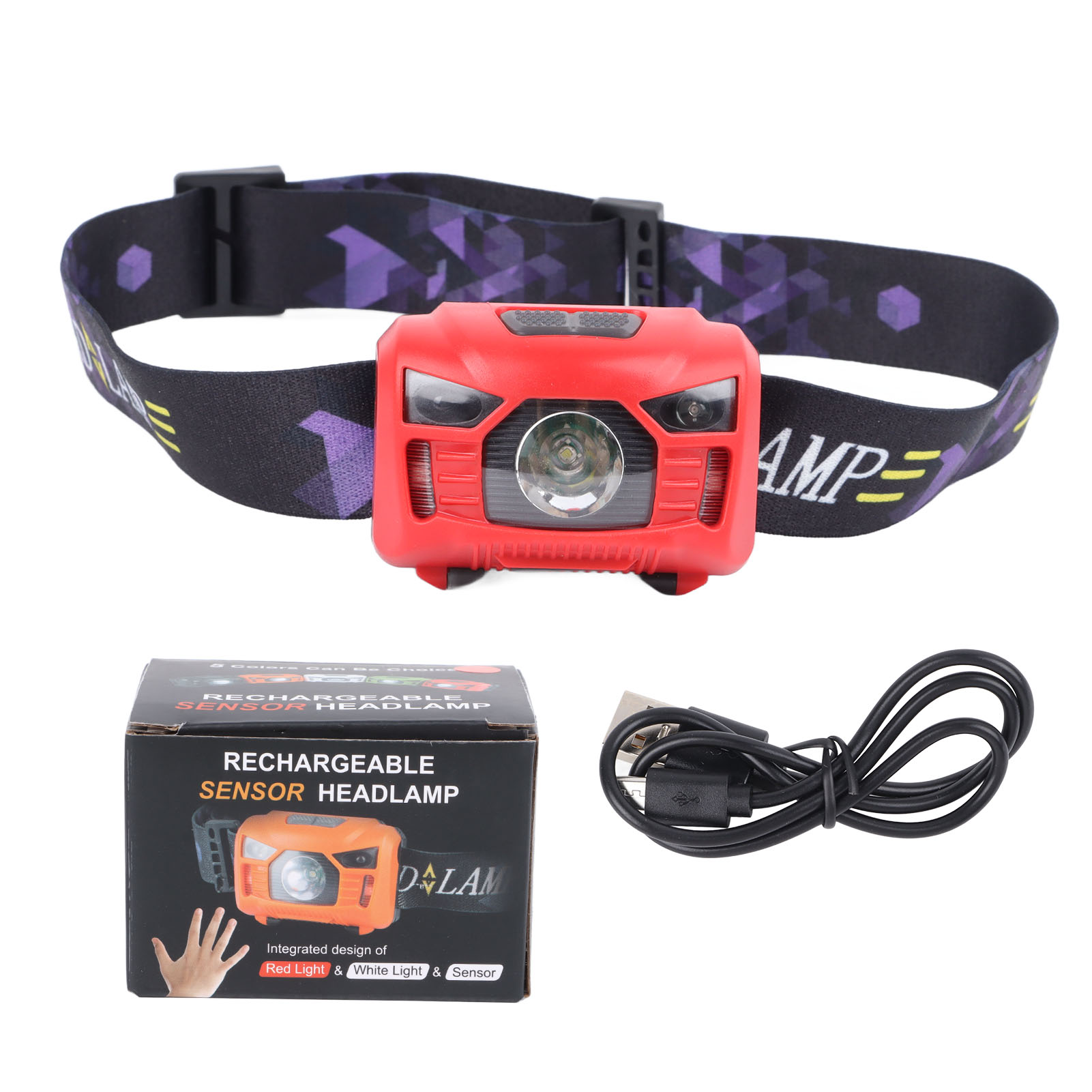 Wiederaufladbare Led-stirnlampe (ipx7) Mit Freisprechsensor, Extrem Leistungsstark Und Wasserdicht – Ideal Zum Angeln, Laufen Und Campen.