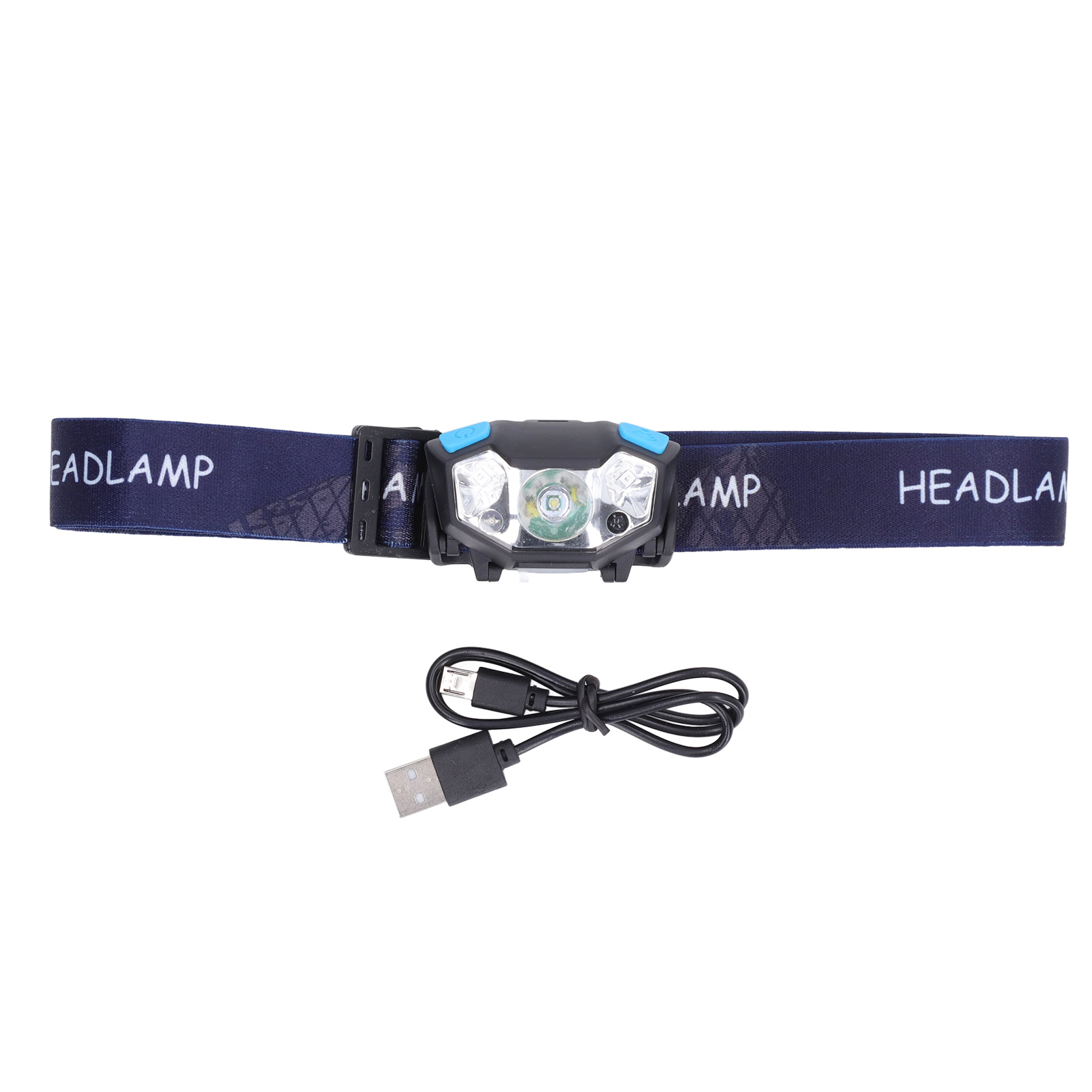 Lampe Frontale Rechargeable Usb Étanche 300lm Capteur Mains-libres Lumière Blanche Et Rouge Noire Ultra-légère
