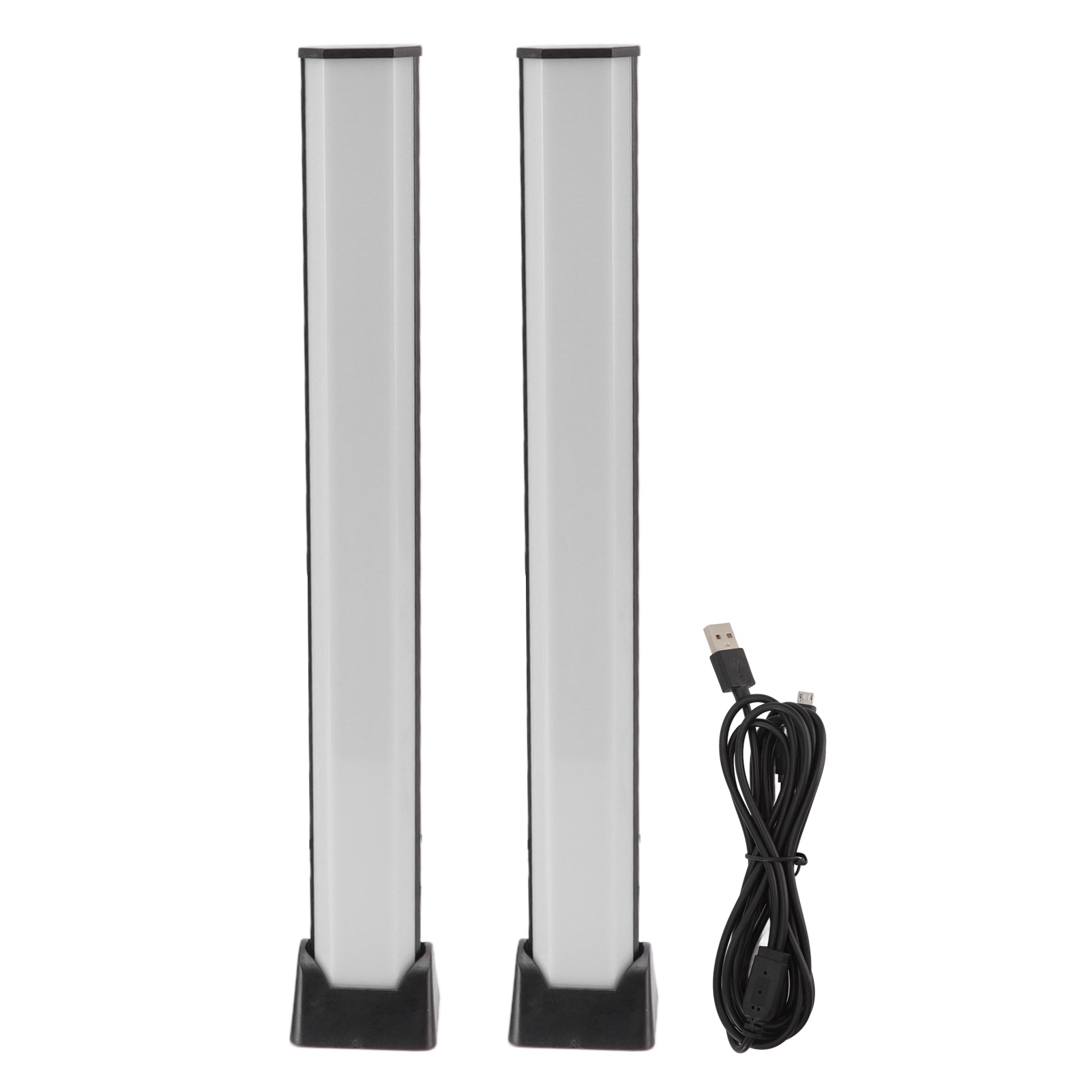 Lot De 2 Lampes Néon Led Rgb Réactives Au Son, Déco Bureau Gaming, Aluminium & Pc, Alimentation Usb, Effets Dynamiques