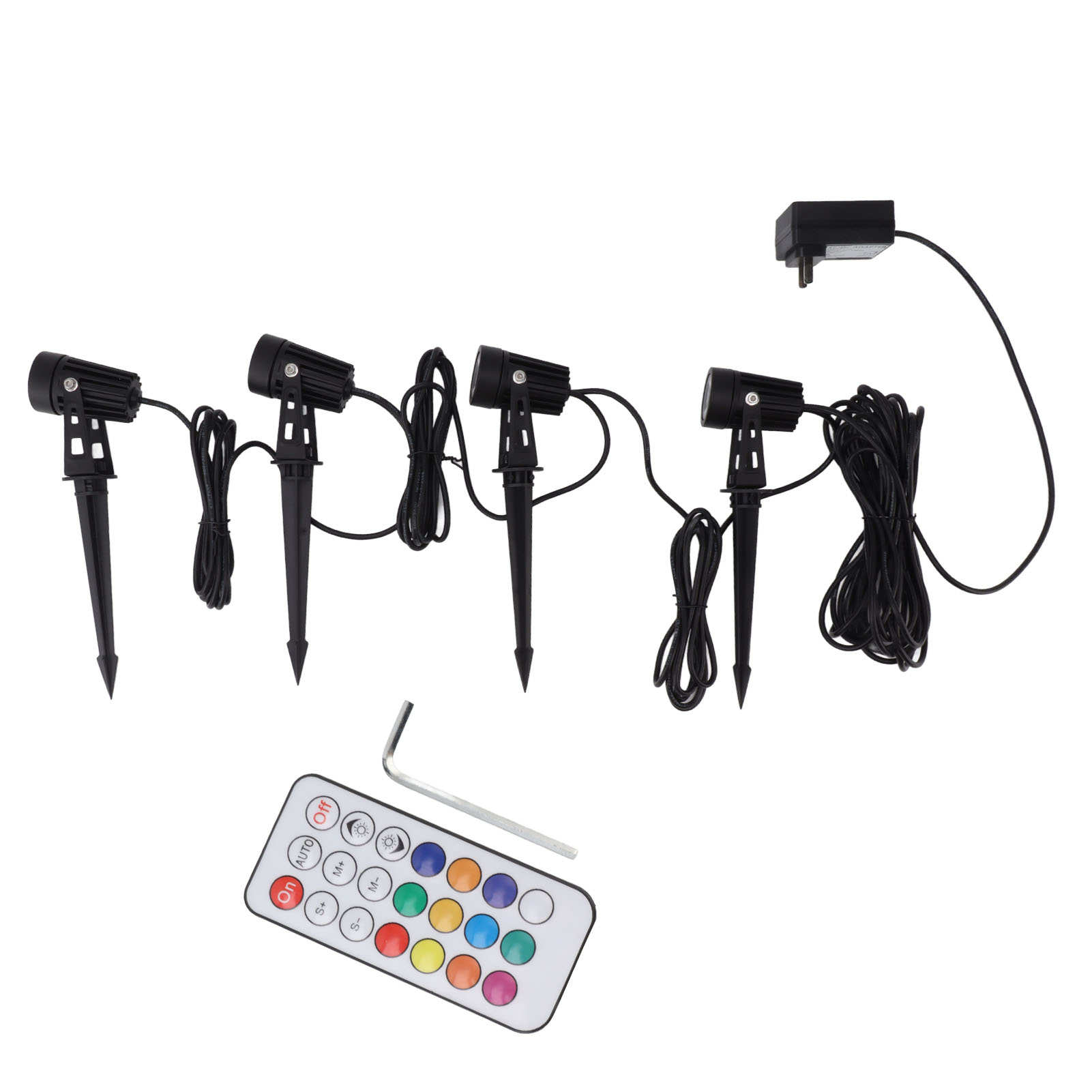 Toivize 4-in-1 Rgb-led-gartenfluter – Aluminium Ip65 1000lm Mit Fernbedienung Und Smartphone-app Für Den Außenbereich