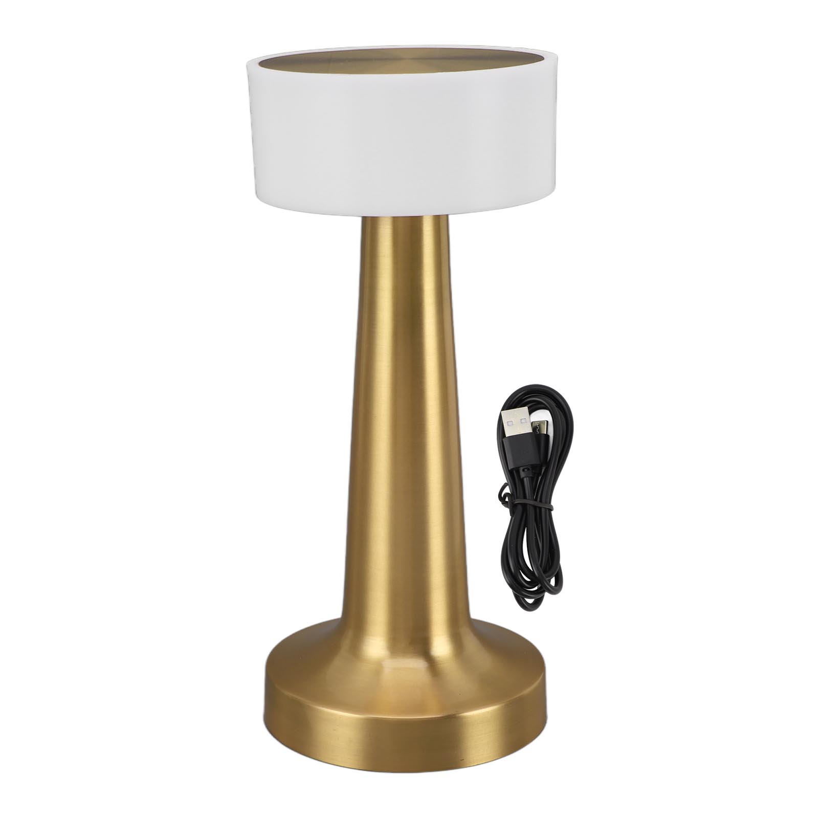 Wiederaufladbare, Kabellose Led-tischleuchte, Goldfarbenes Metall, 21 Cm, 3 Farbtemperaturstufen, Touch-dimmung, Elegantes Design Für Den Innen- Und Außenbereich