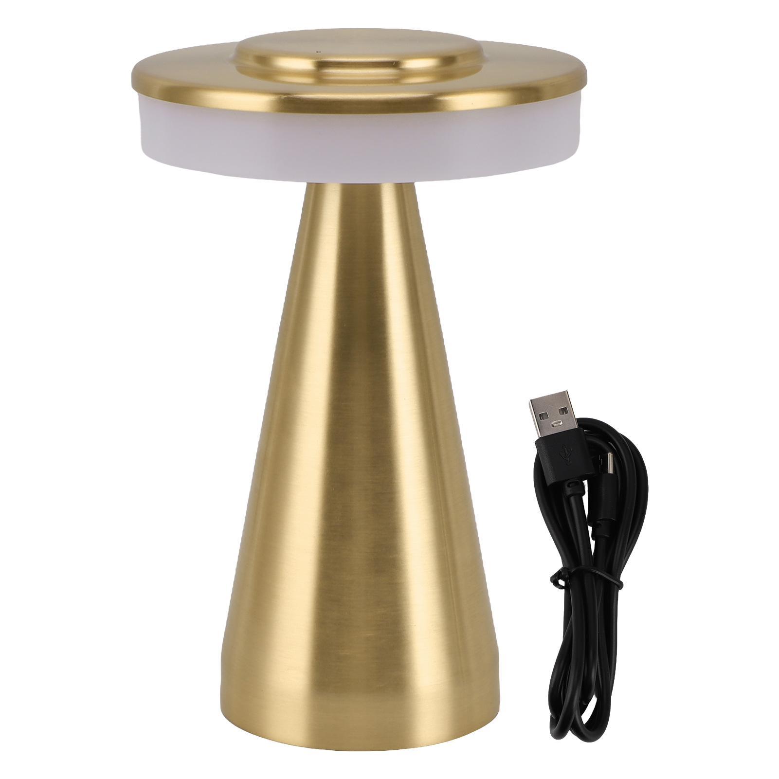 Wiederaufladbare, Tragbare Led-nachttischlampe – Goldfarbenes Design, Touch-bedienung, 3 Farbtemperaturstufen, 1800-mah-akku, Ideal Für Schlafzimmer Und Büro